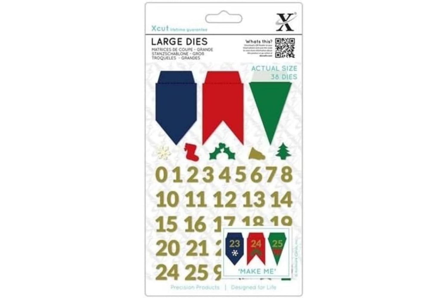Xcut Xcu 503356 - Large Dies - Advent Bunting
