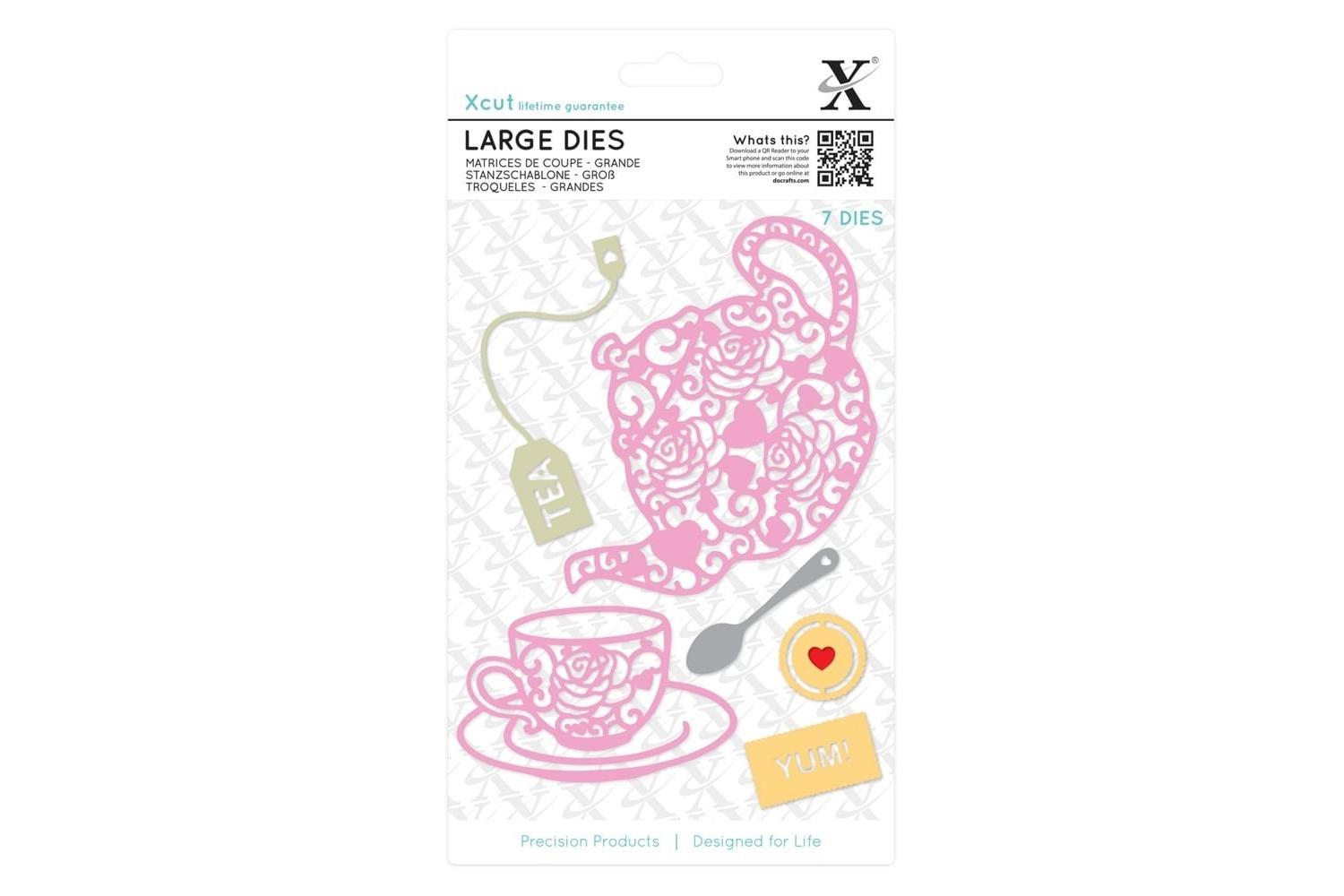 Xcut Xcu 503434 - Large Dies (7pcs) - Filigree Tea Time