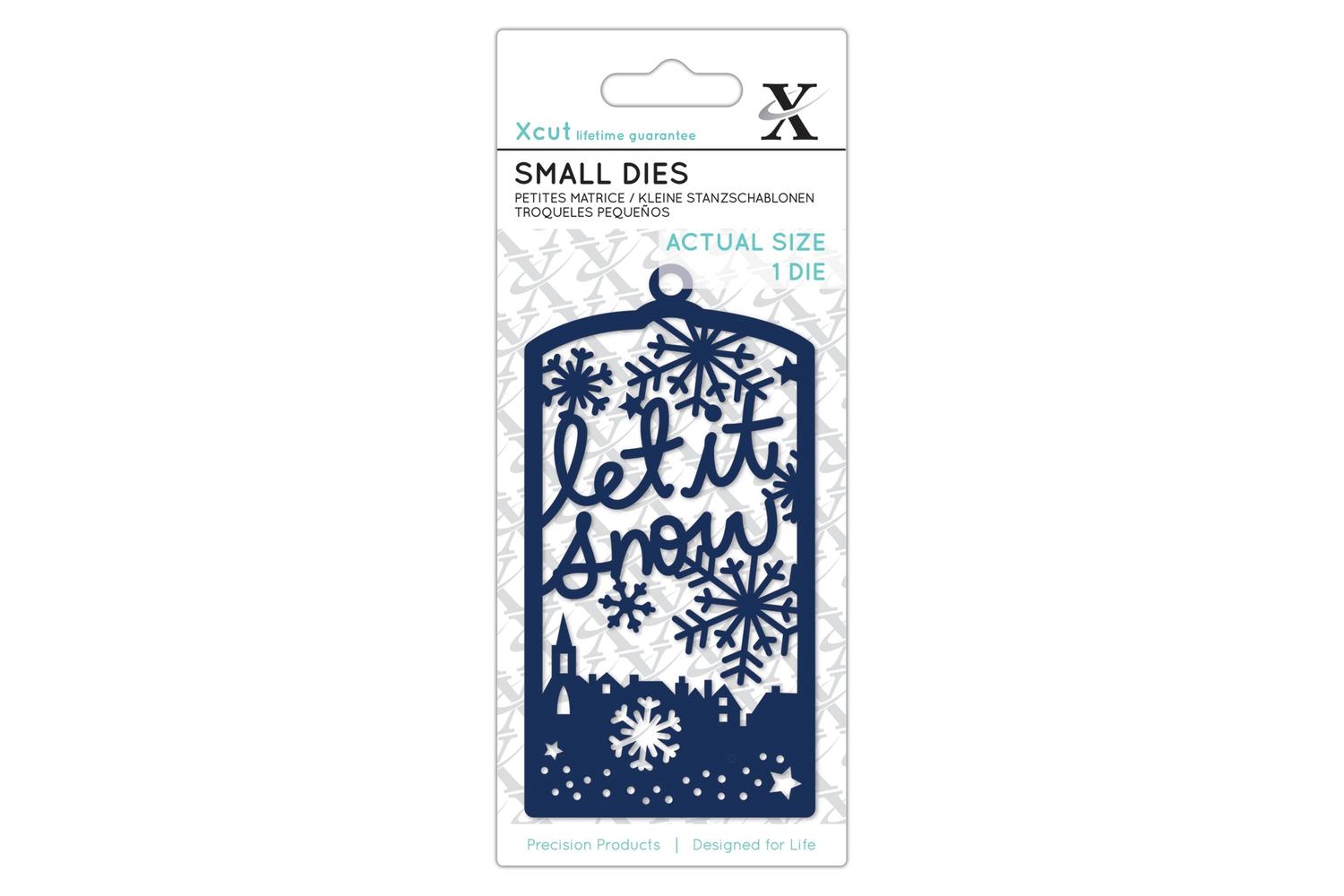 Xcut Xcu 503962 - Small Dies (1pc) - Let It Snow Tag