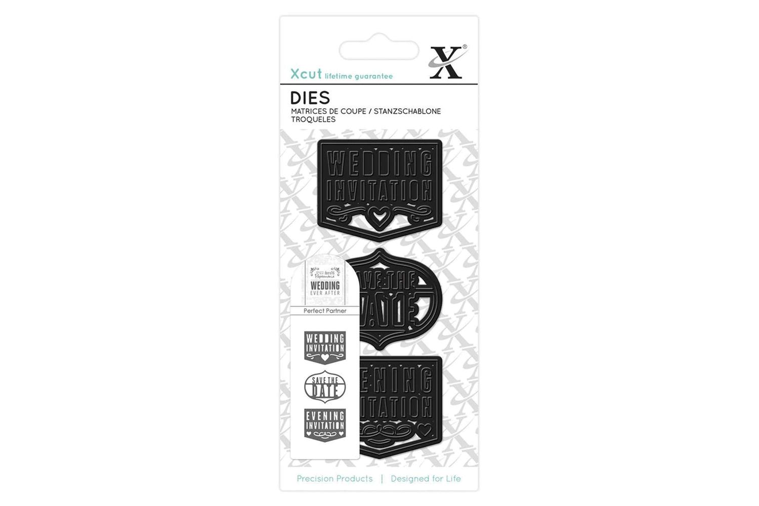Xcut Xcu 503270 - Small Dies (3pcs) - Wedding Invite