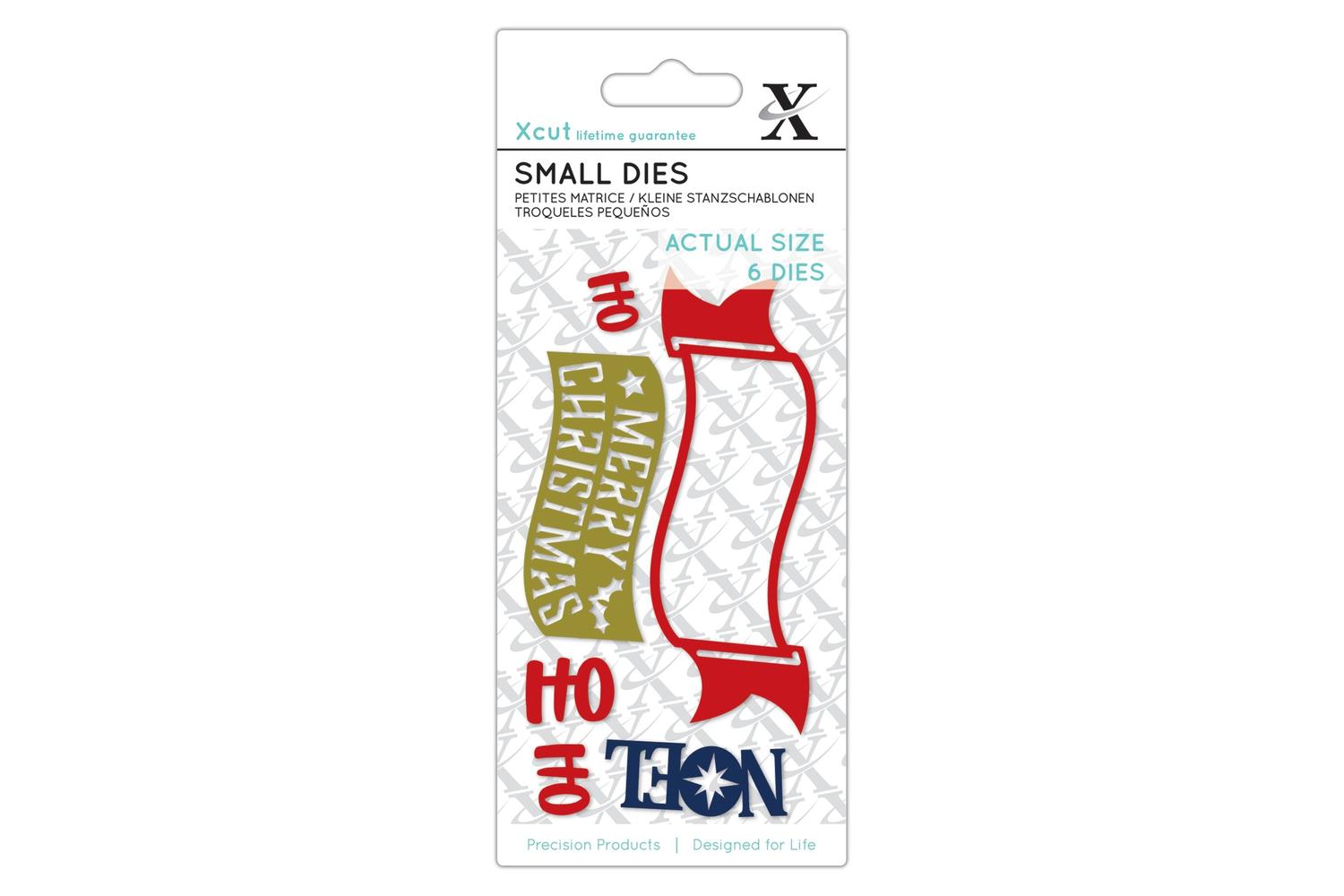 Xcut Xcu 503961 - Small Dies (6pcs) - Festive Sentiments