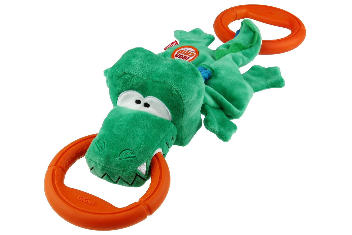 Gigwi Pei-265966 - Gigwi Iron Grip Crocodile Plush Tug Toy W
