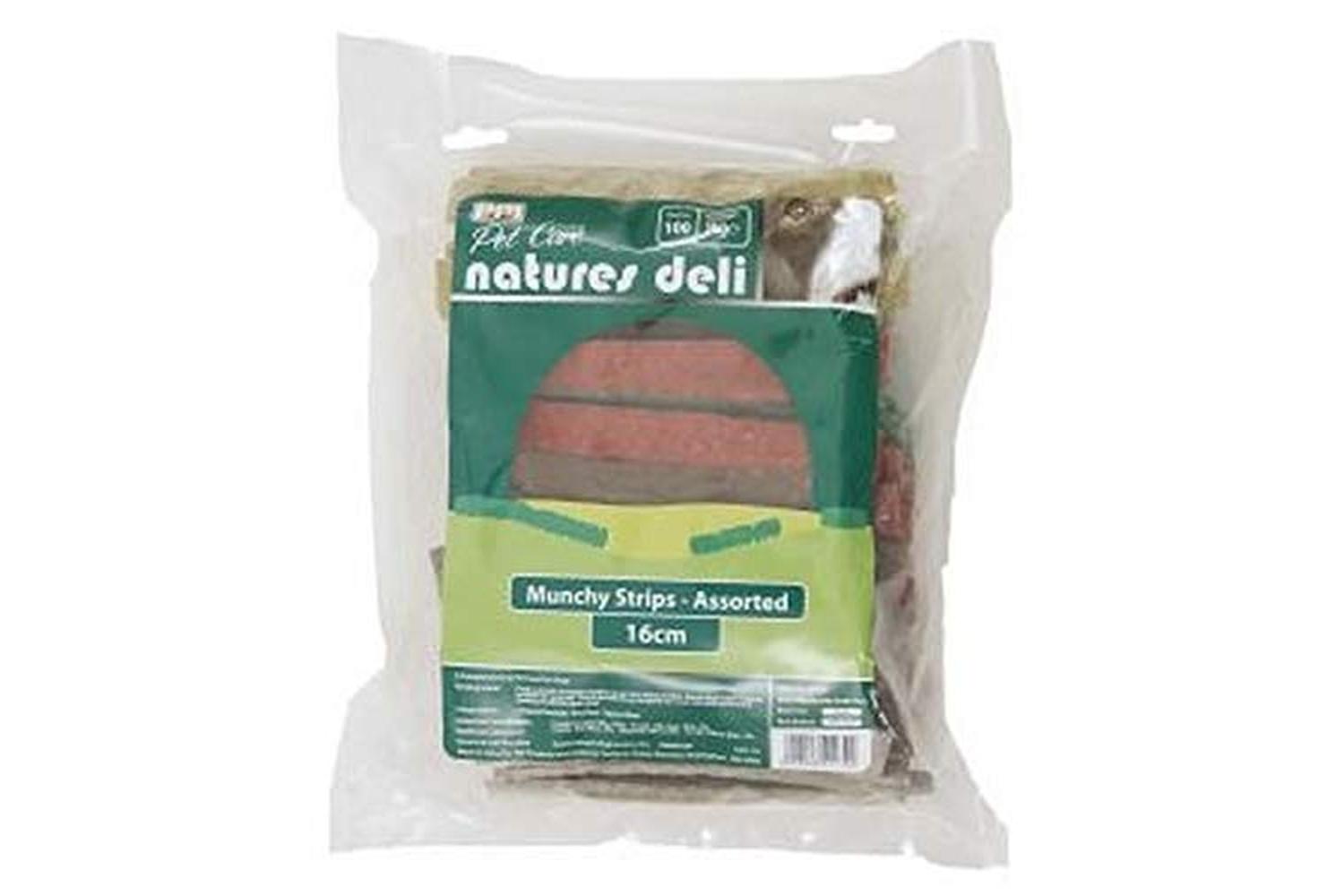 Ppi Pei-12208 - Ppi 16cm Rawhide Munchy Strip Asstd 100 Pk [