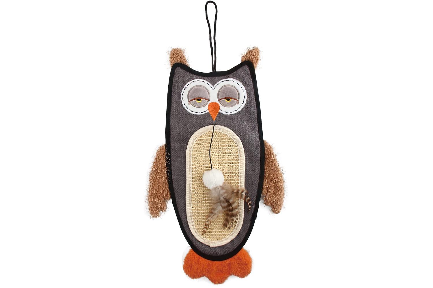 Gigwi Pei-266483 - Gigwi Owl Cat Scratcher With Sisal Belly 