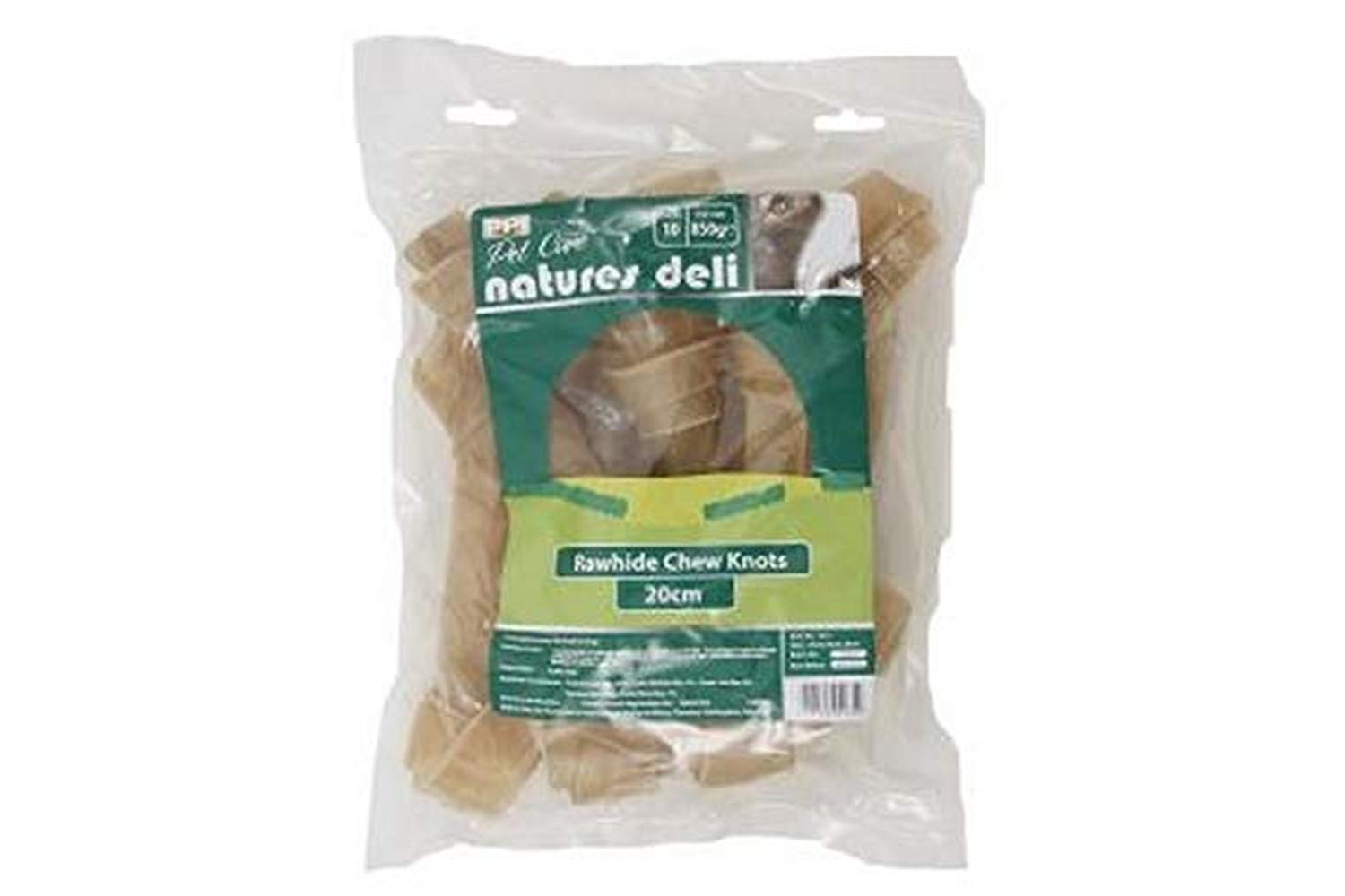 Ppi Pei-1213 - Ppi 20cm Rawhide Chew Knots 10 Pk [sng] 850g