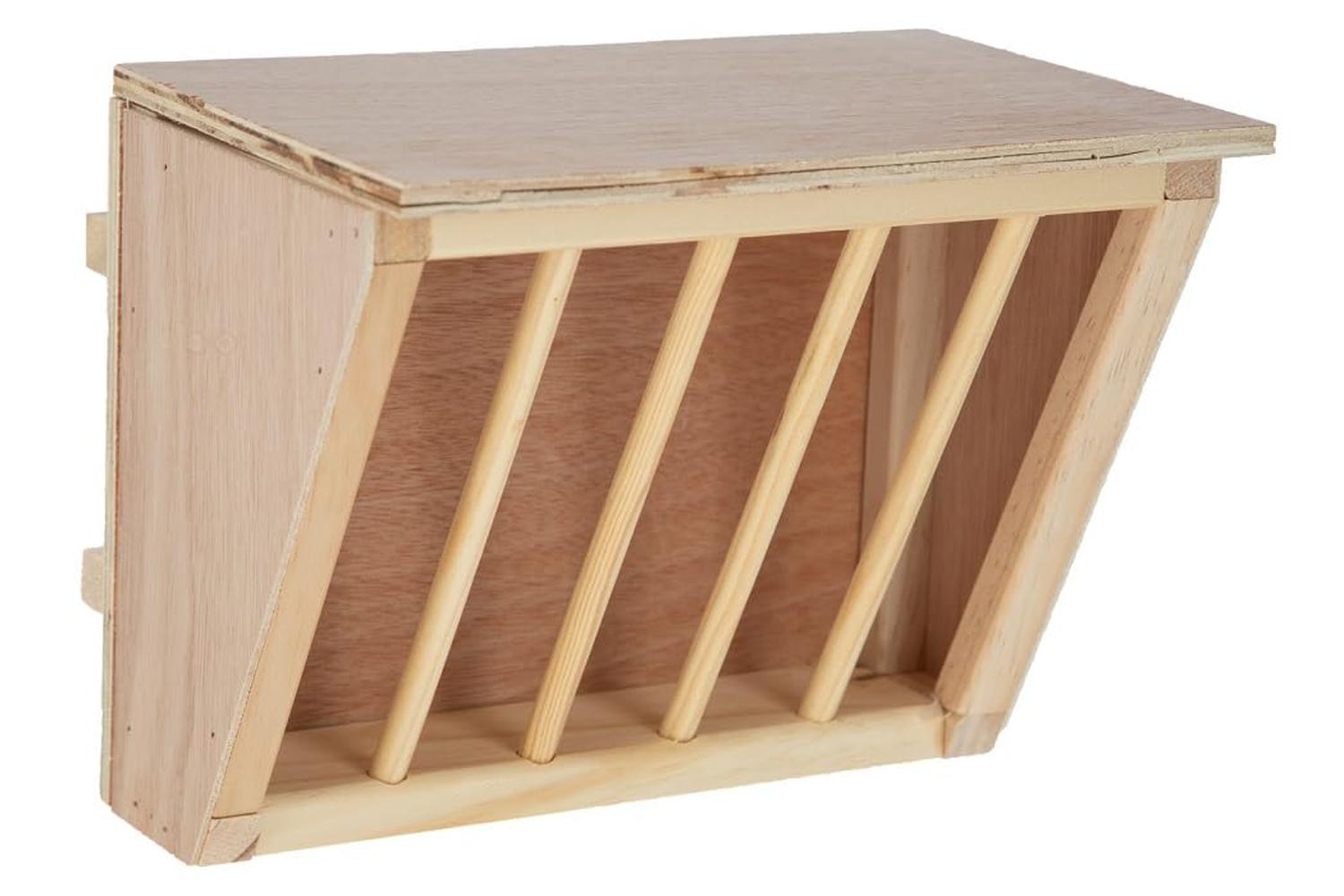 Kerbl Pet Ker-84405 - Hay Manger With Wooden Lid 25 X 17 X 2