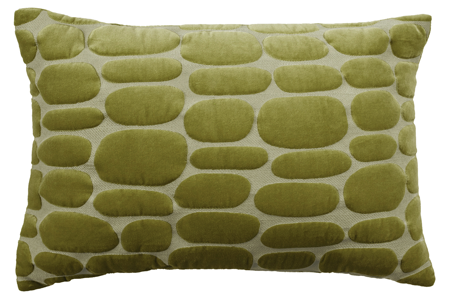 Boulder Feather Cushion | Green | 40 x 60 cm