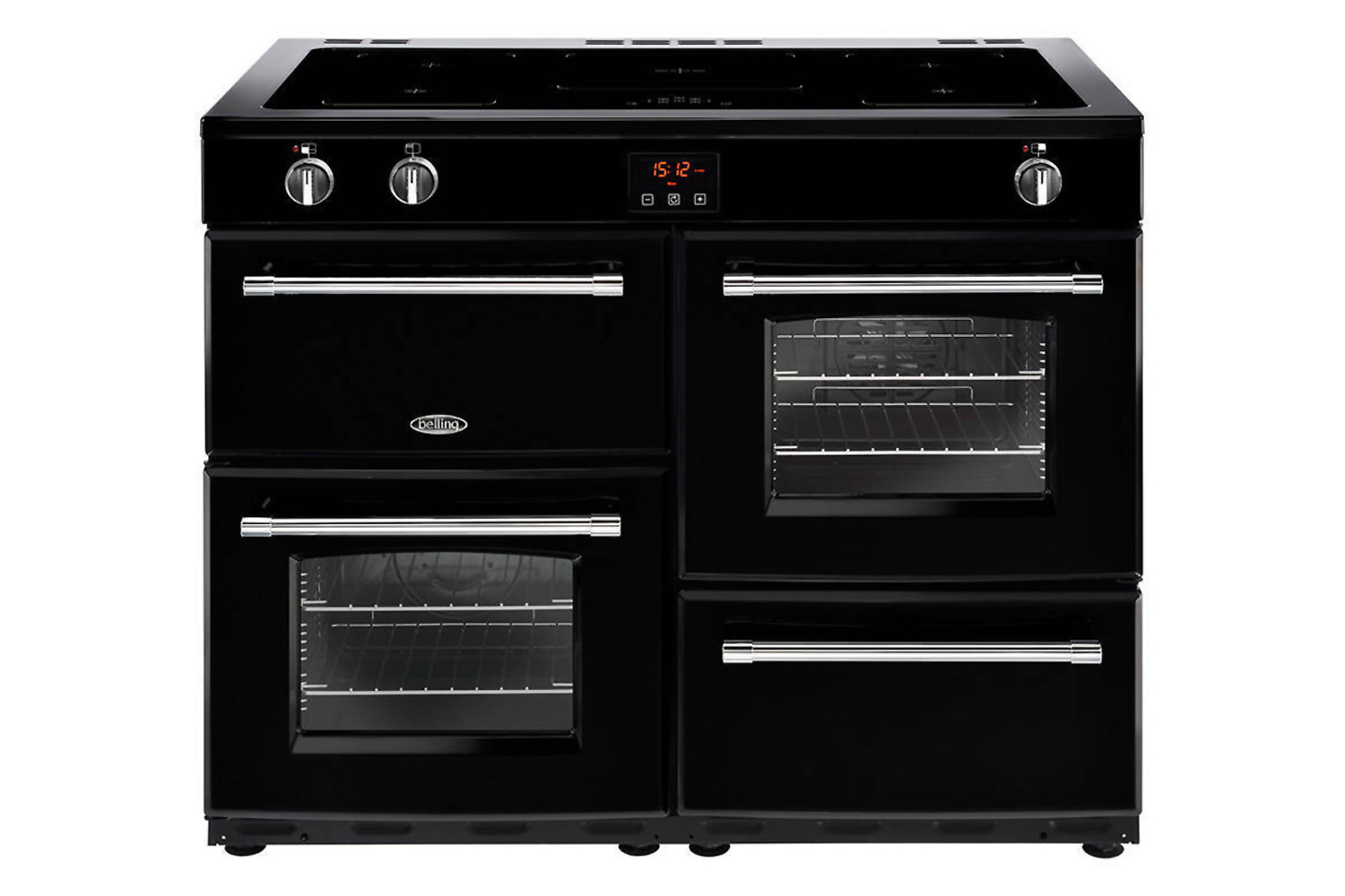 Belling Farmhouse 110cm Induction Range Cooker FH110EIBLK Black Ireland