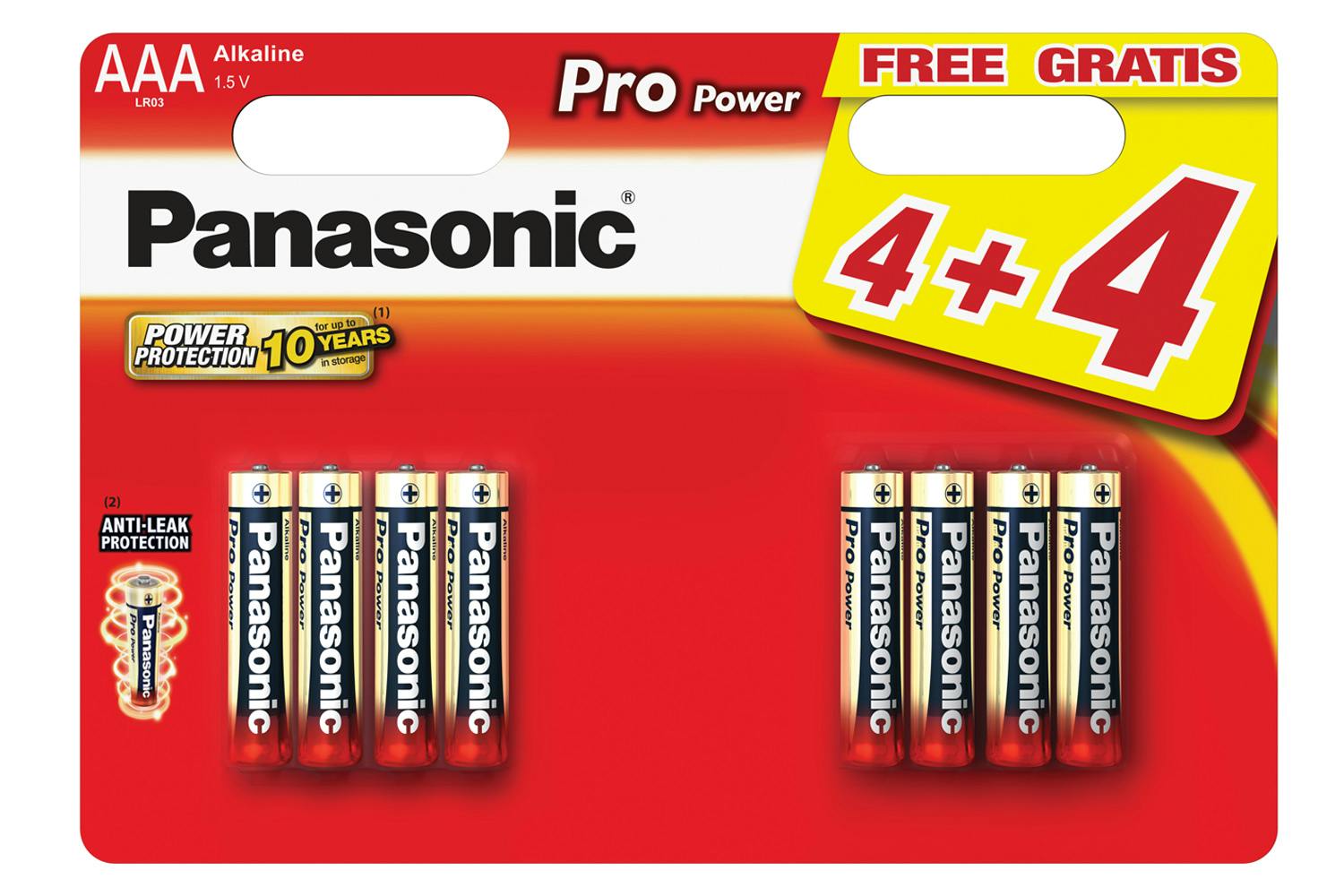 Panasonic PP Gold AAA Batteries | 4+4 Free