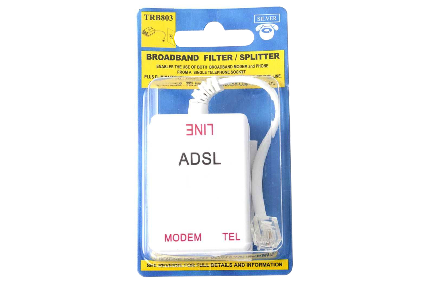 Silver Broadband Splitter | TRB803