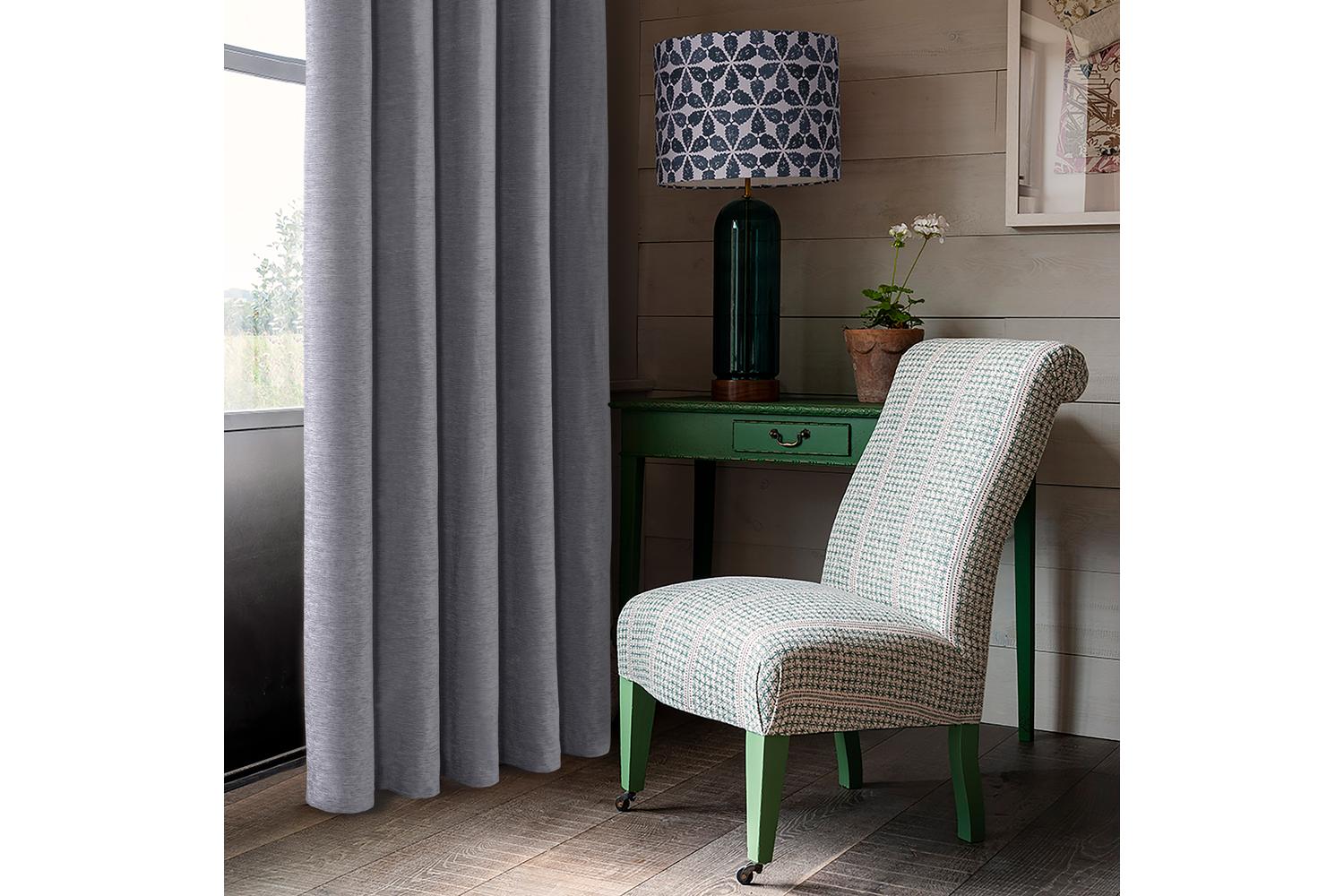 Canterbury Chenille Lined Blackout Eyelet Grey Curtains: Luxury Snug ...