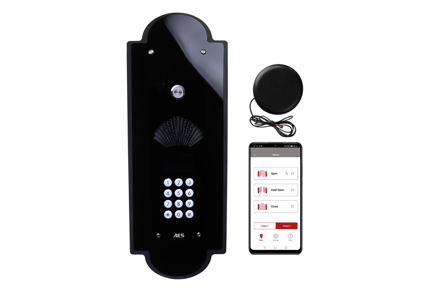 Aes Global Vintage Black Intercom: Prime7 4g Flush Fit Style