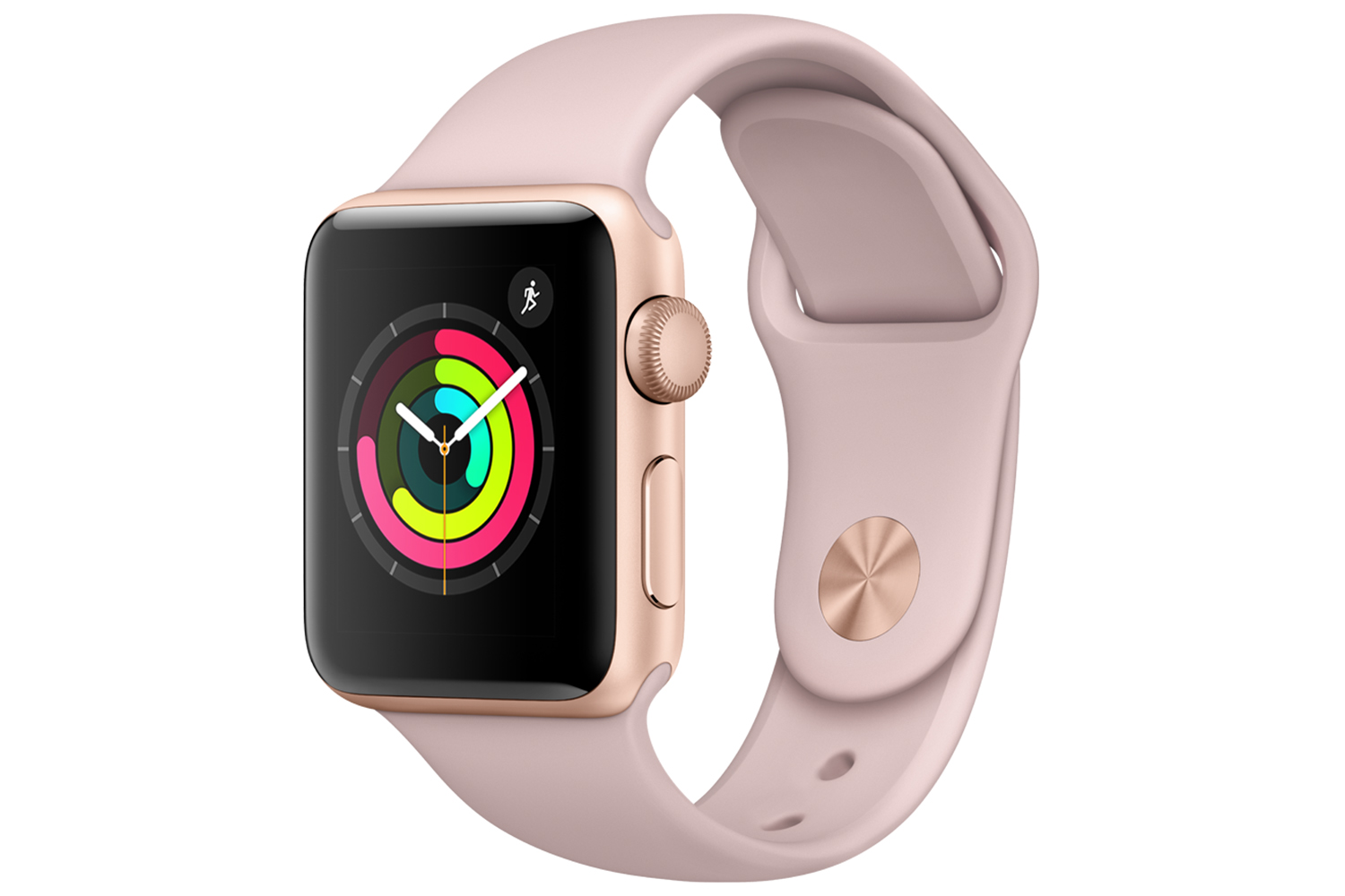 Apple Watch Series 3 GPS, 38mm Gold Aluminium Case with Pink Sand Sport Band