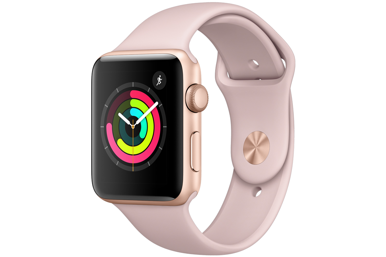 Apple Watch Series 3 GPS, 42mm Gold Aluminium Case with Pink Sand Sport Band