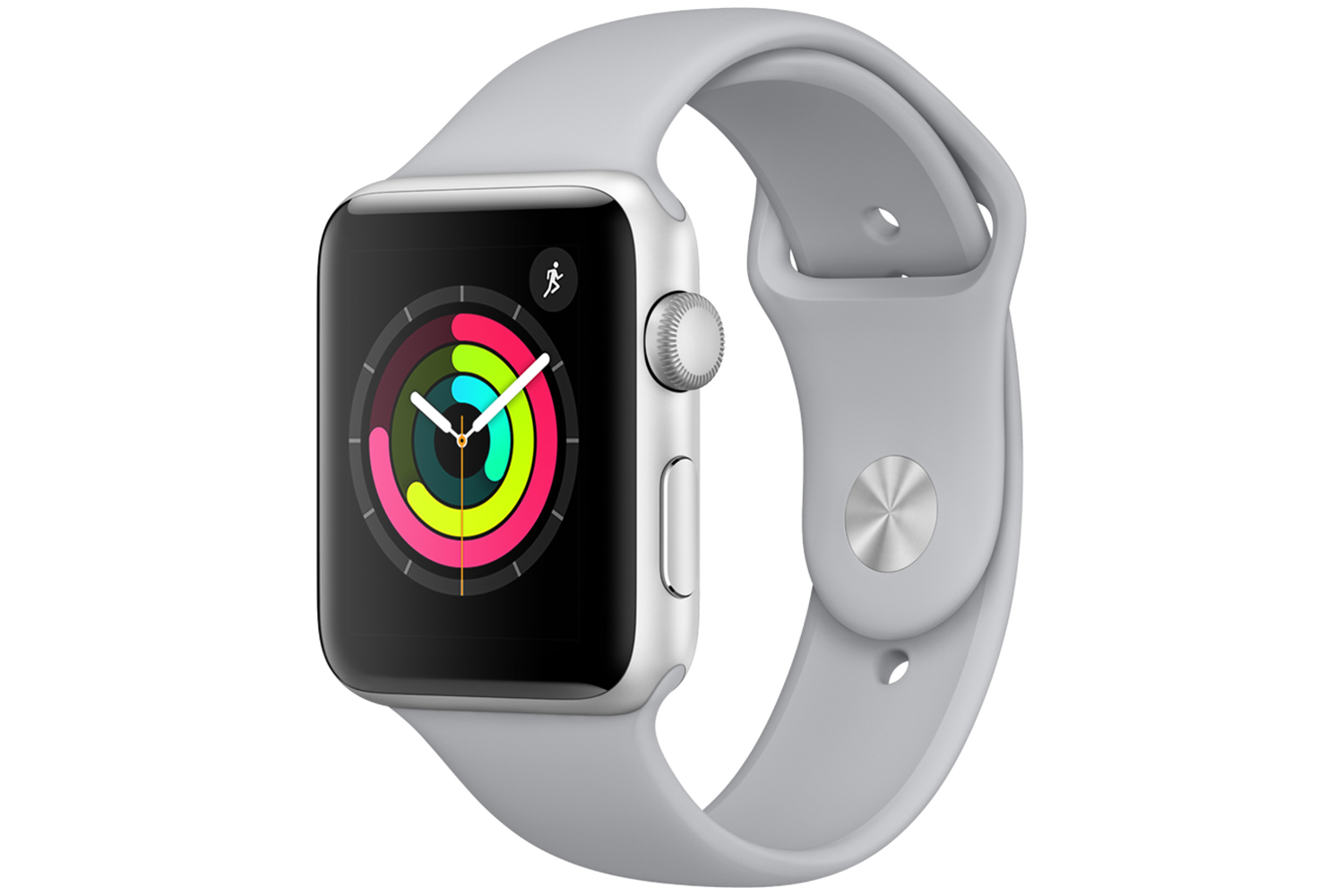 Apple Watch Series 3 GPS, 42mm Silver Aluminium Case with Fog Sport Band