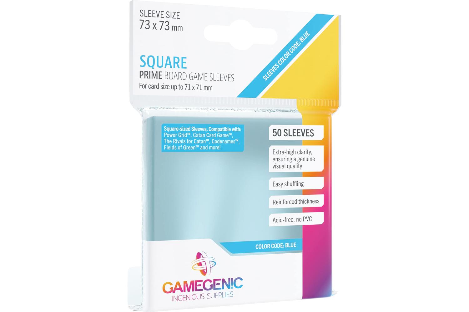 Gamegenic | Ggs11046ml | Unit Gamegenic Prime Square-sized Sleeves 73 X 73 Mm (50 Ct.)
