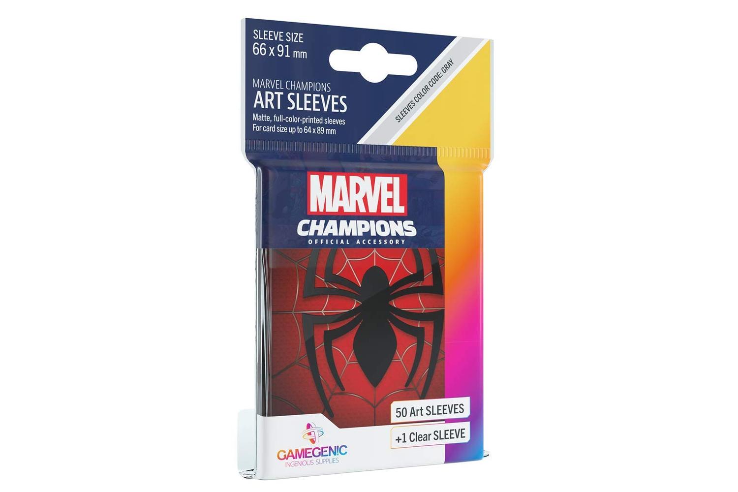 Gamegenic | Ggs10093ml | Unit Gamegenic Marvel Champions Art Sleeves- Spider Man (50 Ct.)