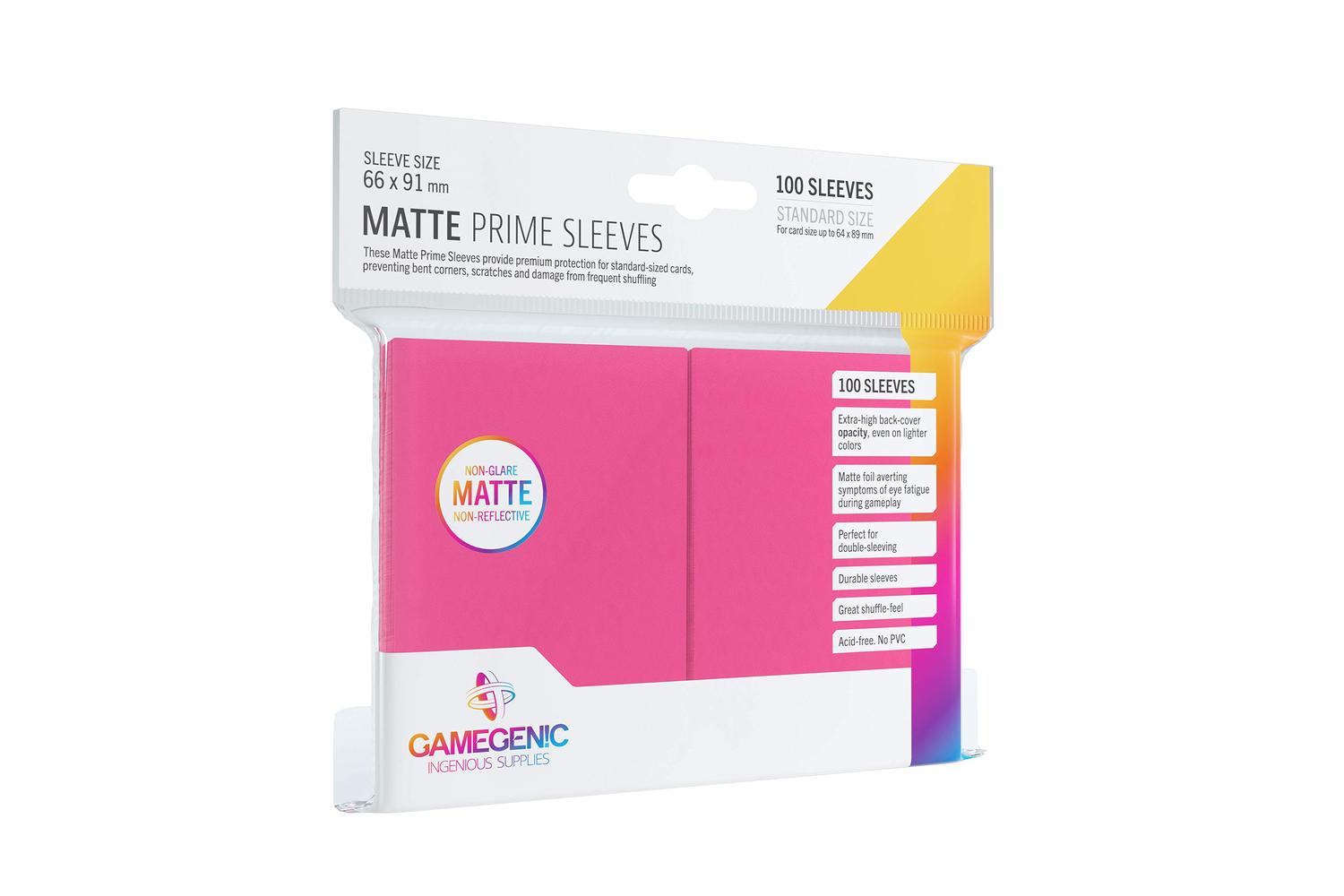 Gamegenic | Ggs11036ml | Unit Gamegenic Matte Prime Sleeves Pink (100 Ct.)