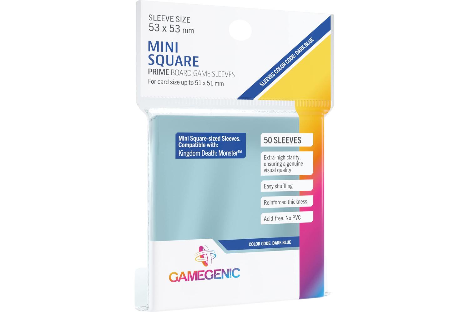 Gamegenic | Ggs11047ml | Unit Gamegenic Prime Mini Square- Sized Sleeves 53 X 53 Mm (50 Ct.)