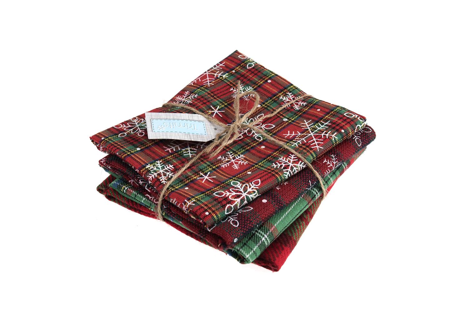 Trimits Gro-gtc148 - Fq Pk Xmas Tartan Grn - Fabric Fat Quar