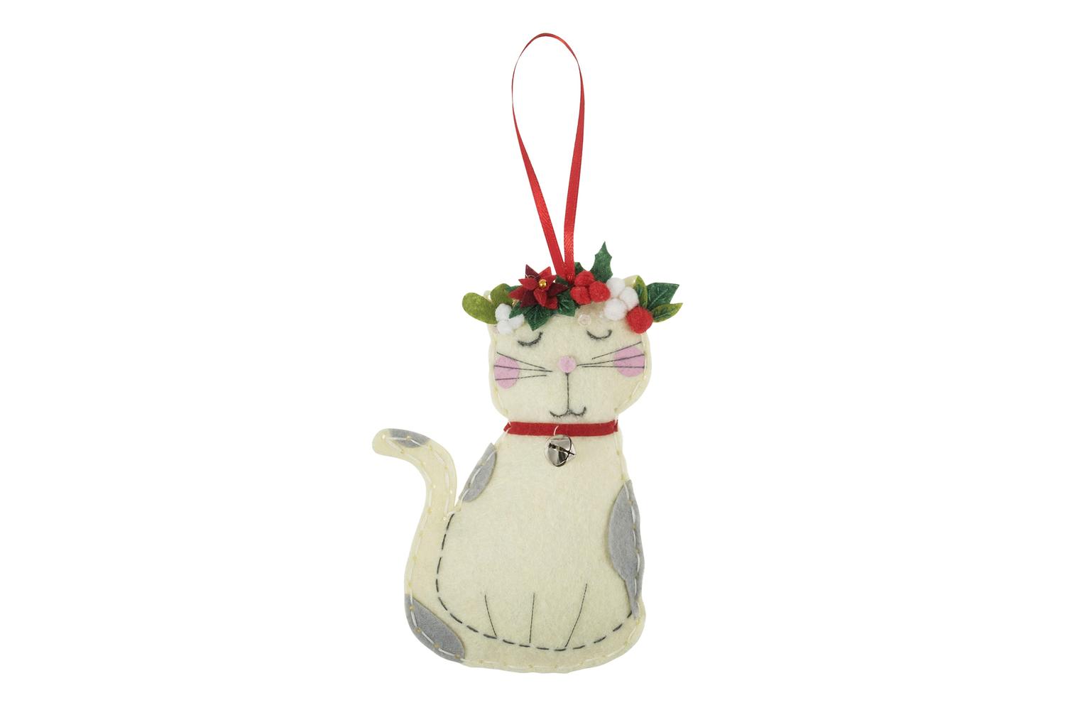 Trimits Gro-gck166 - Felt Dec Cat - Felt Decoration Kit Chri