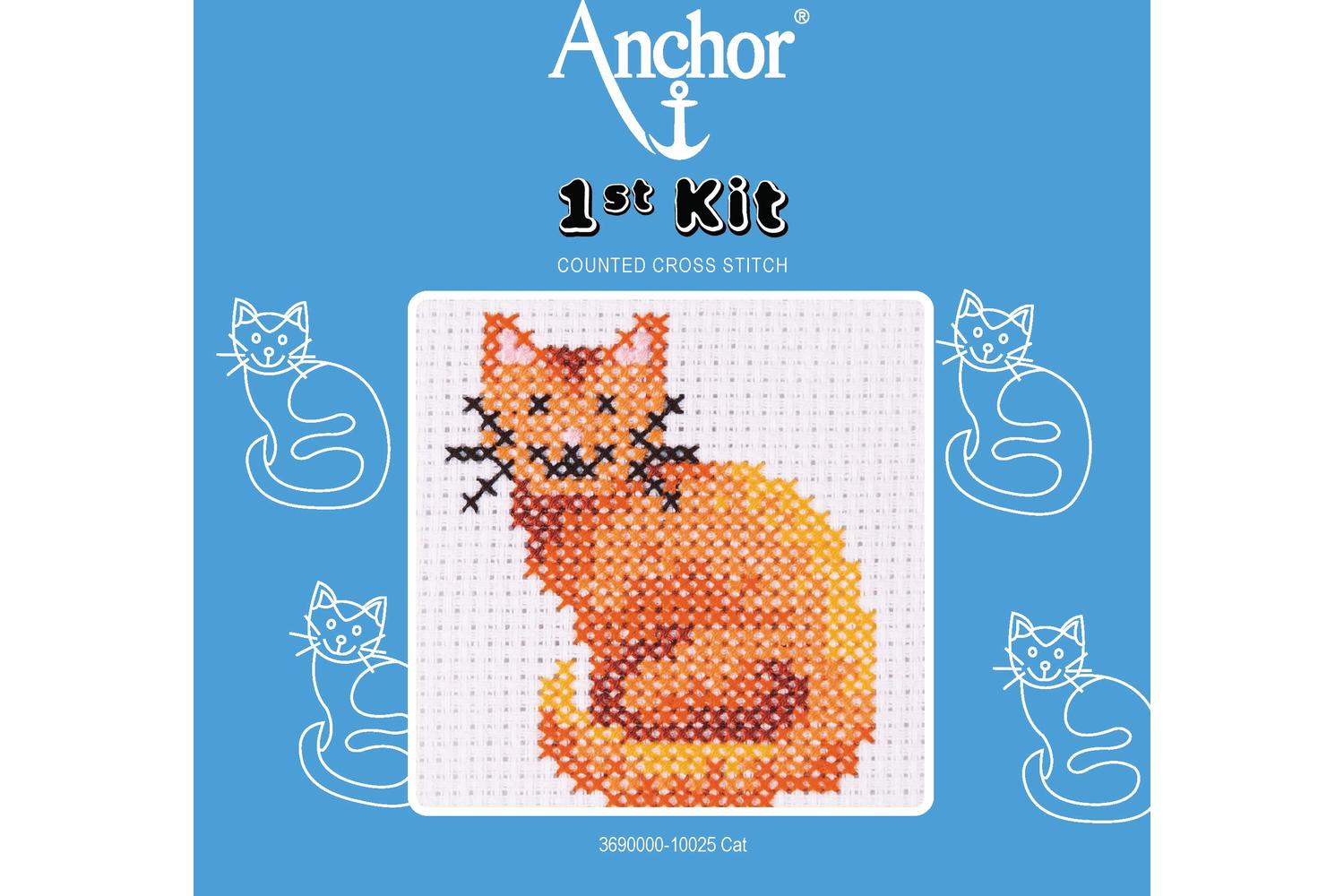 Anchor Gro-3690000\10025 - First Kit Cat - Counted Cross Sti