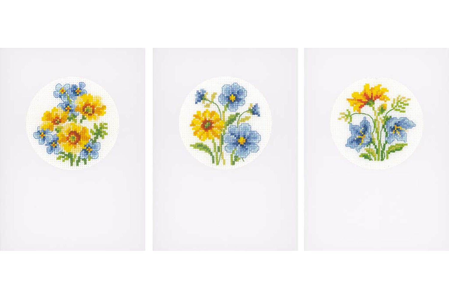 Vervaco Gro-pn-0155786 - Counted Cross Stitch Kit Card Blue 