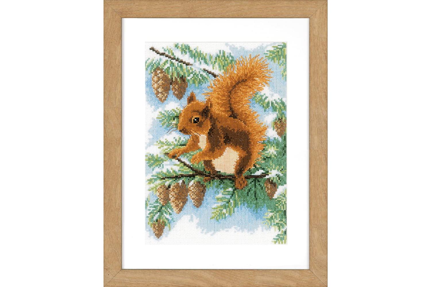 Vervaco Gro-pn-0195604 - Squirrel In Ptree - Counted Cross S