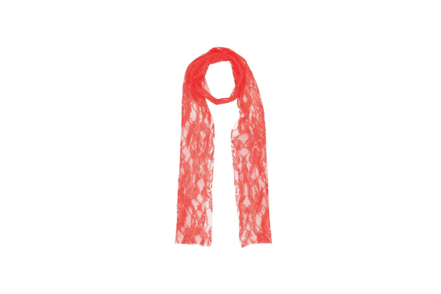 Rubies | Rb-ba211 | Orange Lace Scarf