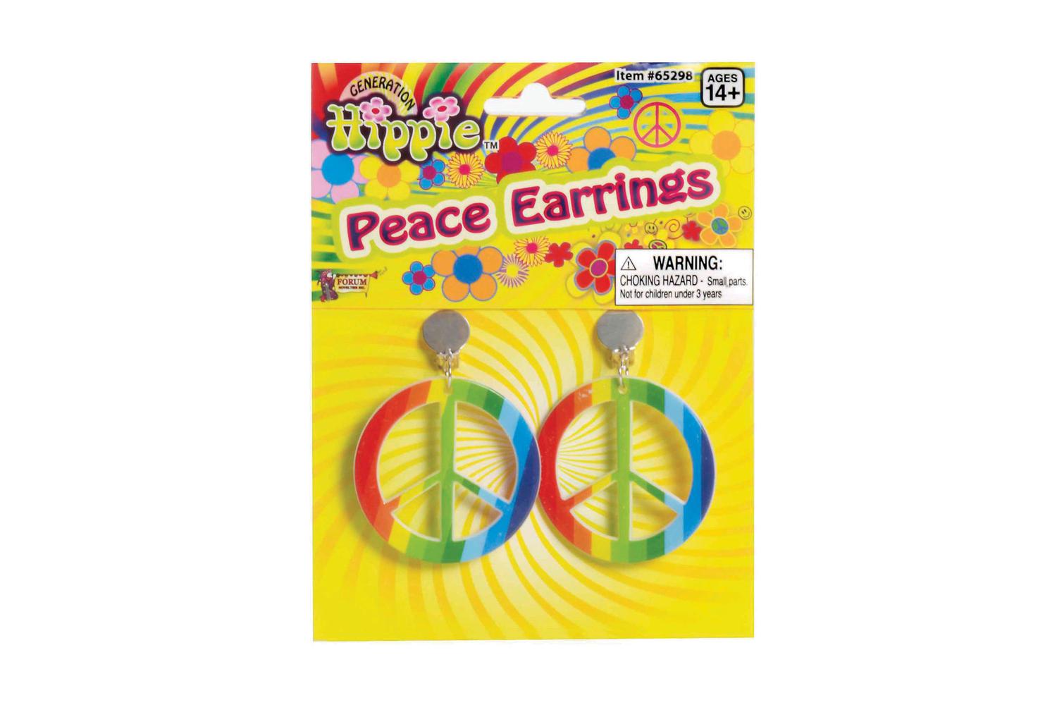 Rubies | Rb-ba986 | Multi-coloured Peace Clip On Earrings