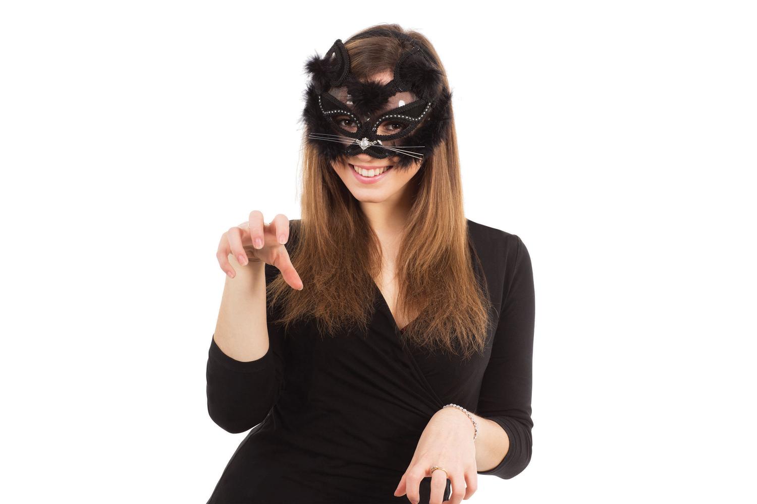 Rubies | Rb-em433 | Black Cat Eye Mask