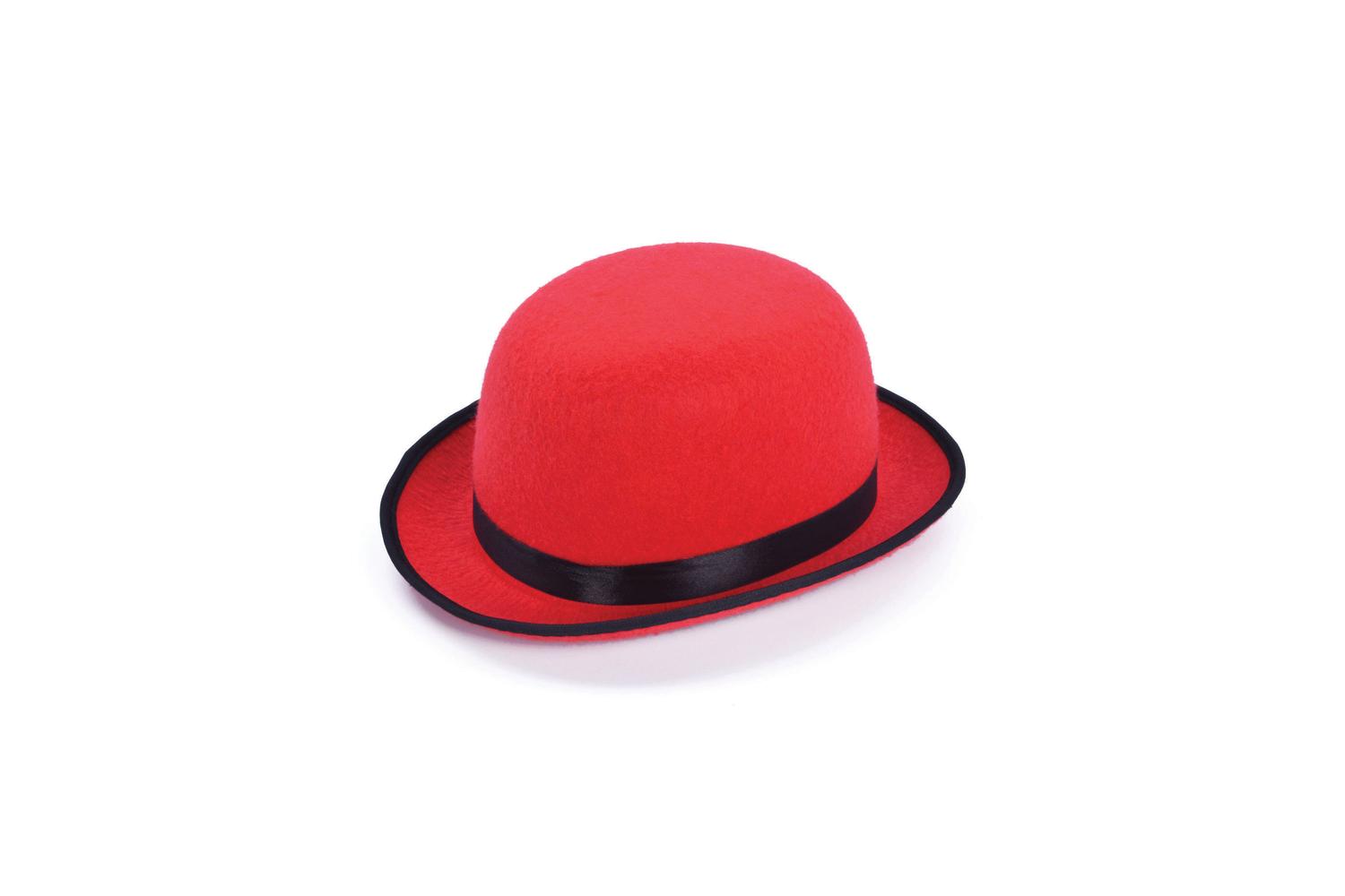 Rubies | Rb-bh637 | Red Bowler Hat