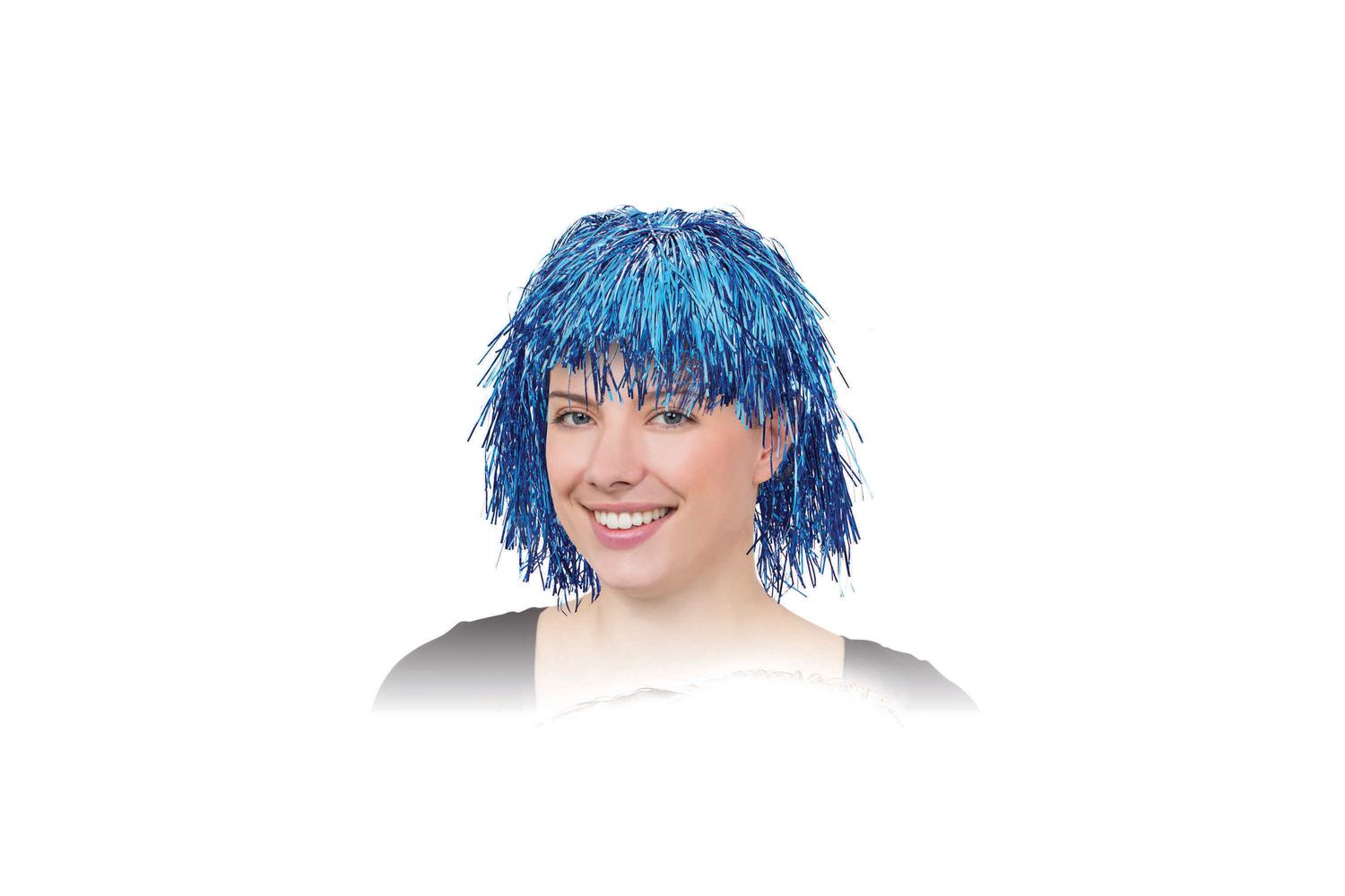 Rubies | Rb-bw131 | Long Blue Tinsel Wig
