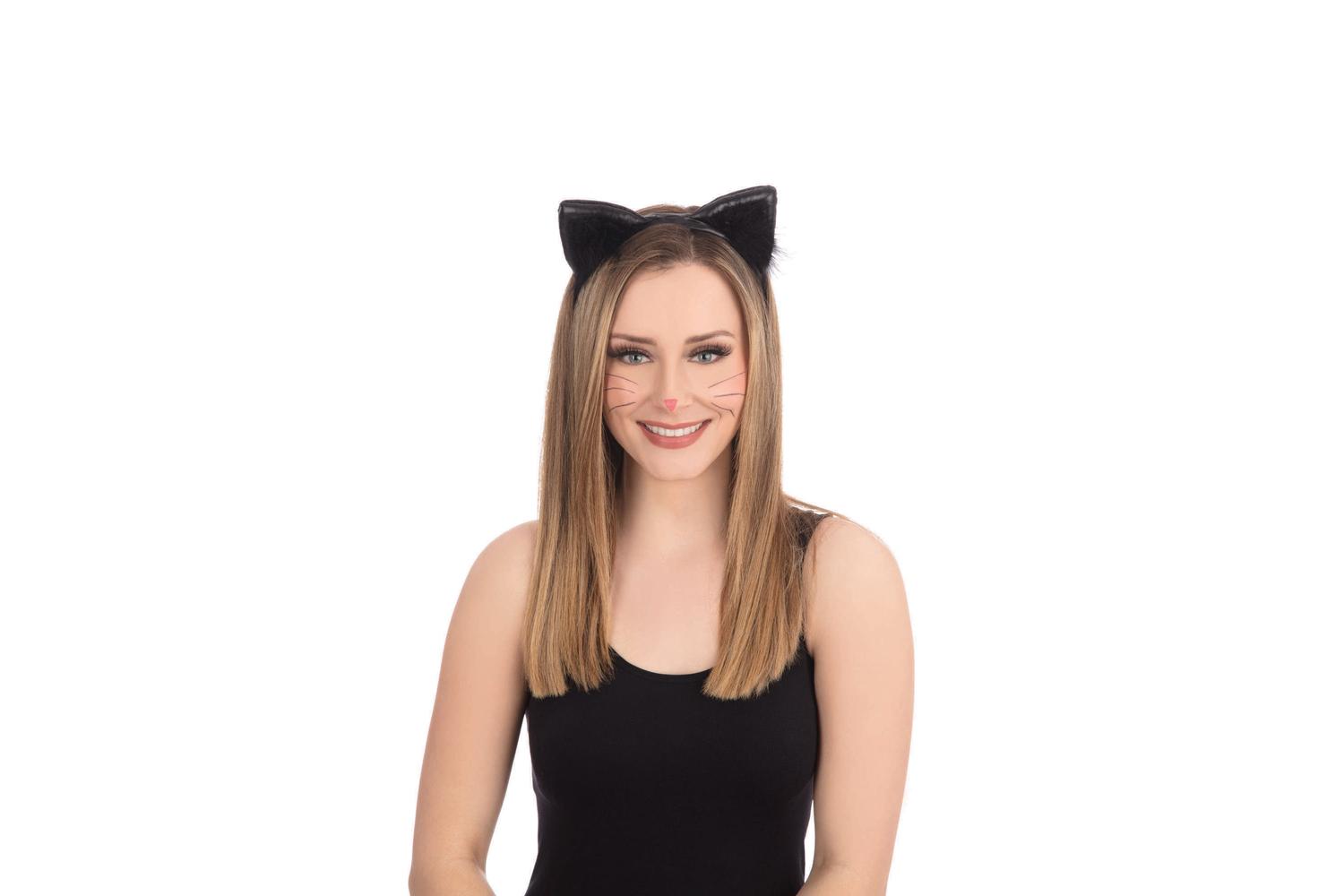 Rubies | Rb-md145 | Black Vinyl Cat Ears Headband Costume Accessory