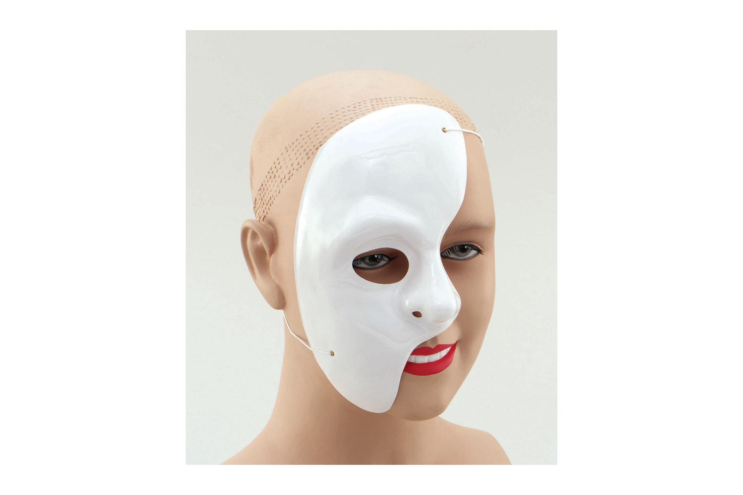 Rubies | Rb-pm069 | White Phantom Of The Opera Half Face Mask