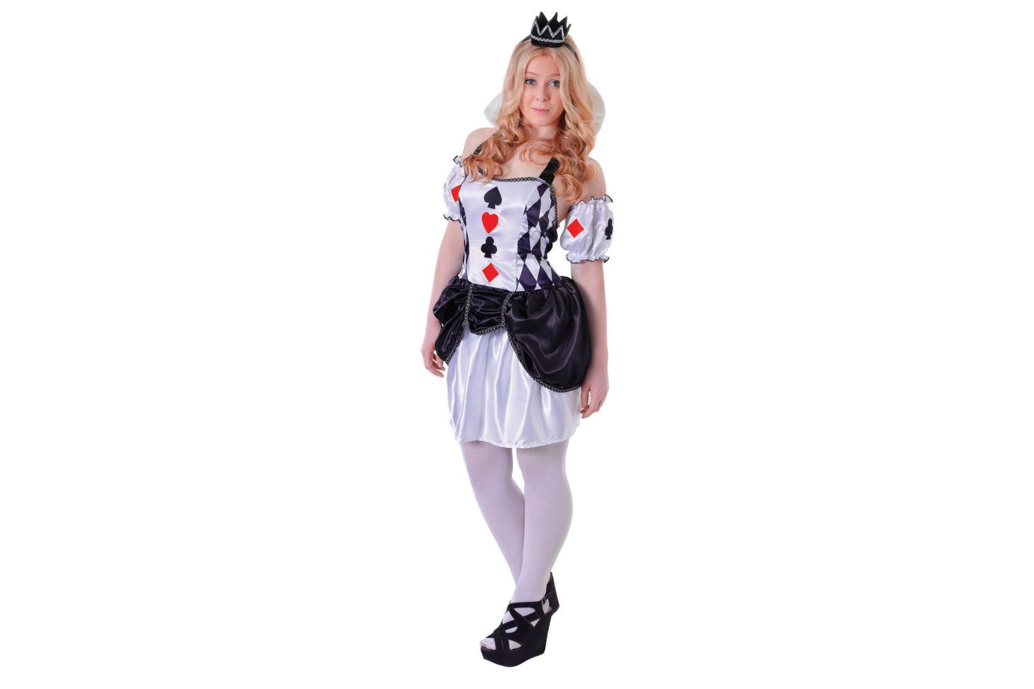 Rubies | Rb-tc106 | Female Teen Fancy Dress Harlequin Card Girls Full Costume