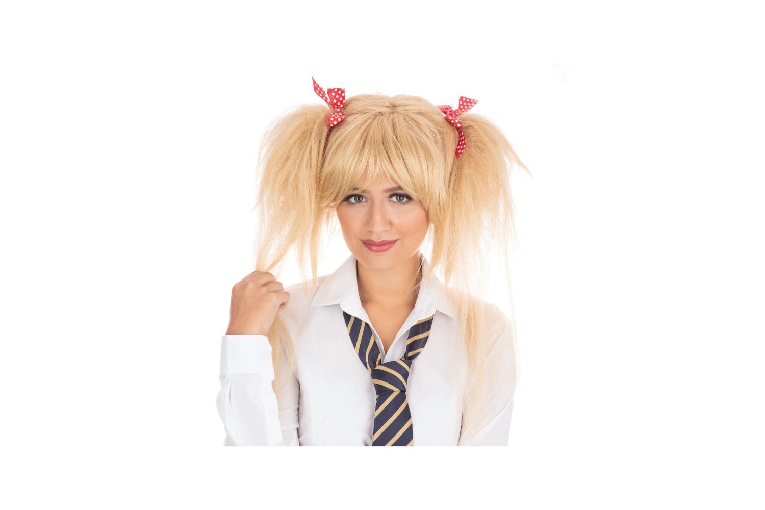 Rubies | Rb-bw748 | Schoolgirl Wig Blonde / Red Bows