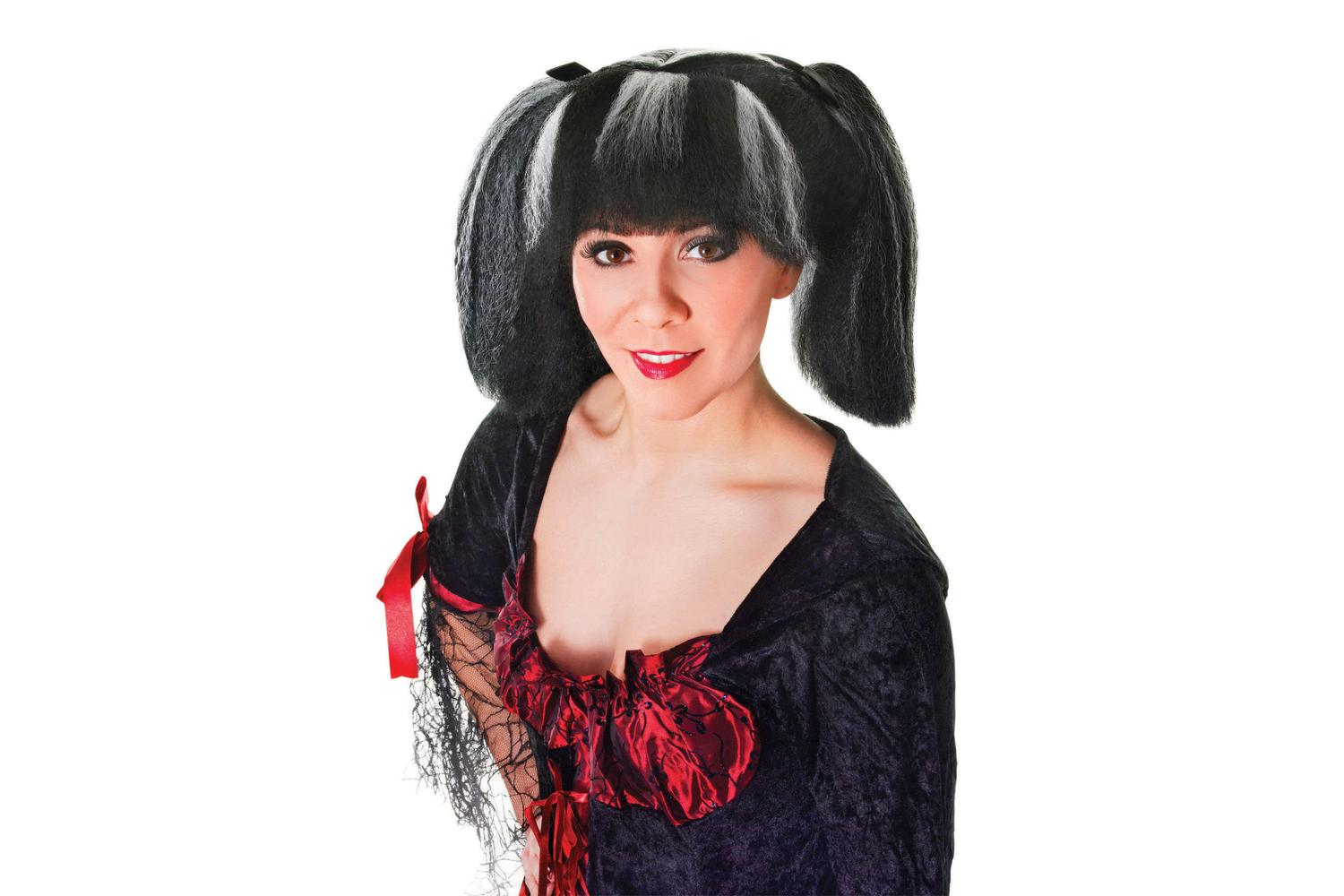 Rubies | Rb-bw796 | Steampunk Black/white Streaks Wig