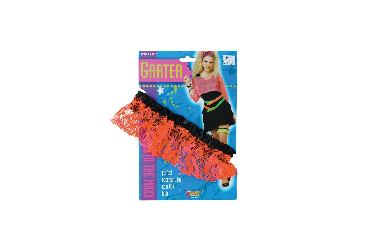 Rubies | Rb-ba205 | 80's Neon Lace Garter. Orange