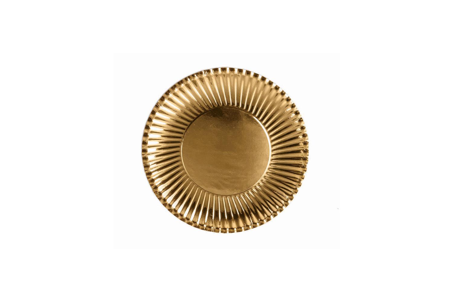 Rubies | Rb-x82935 | Gold Paper Plates Sml. (10 Pack) 18cm