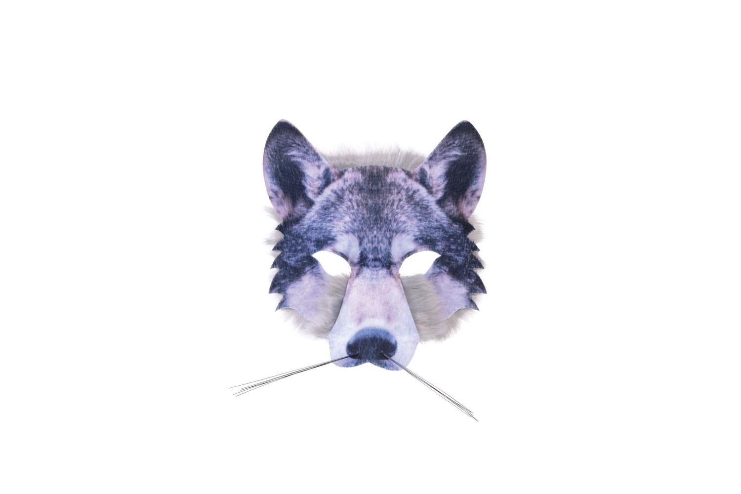 Rubies | Rb-x78180 | Wolf Face Mask Realistic Fur