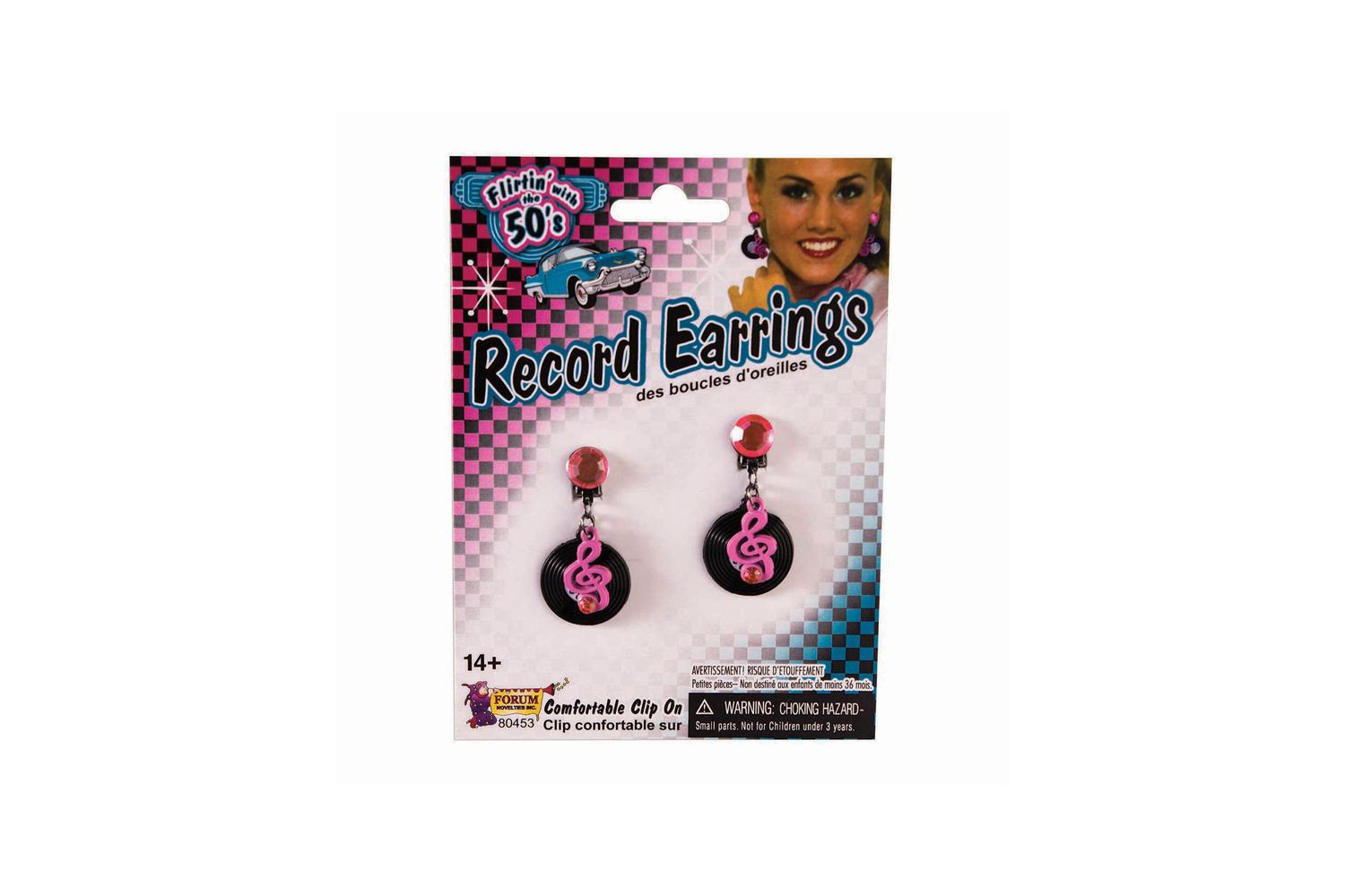 Rubies | Rb-x80453 | Rock & Roll Record Earrings