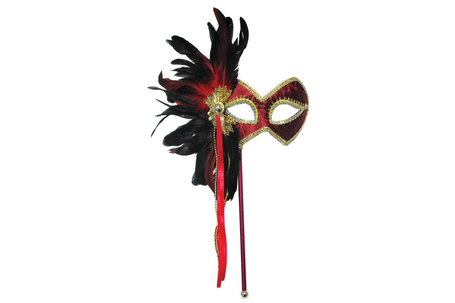 Rubies | Rb-em430 | Red + Feathers On Stick