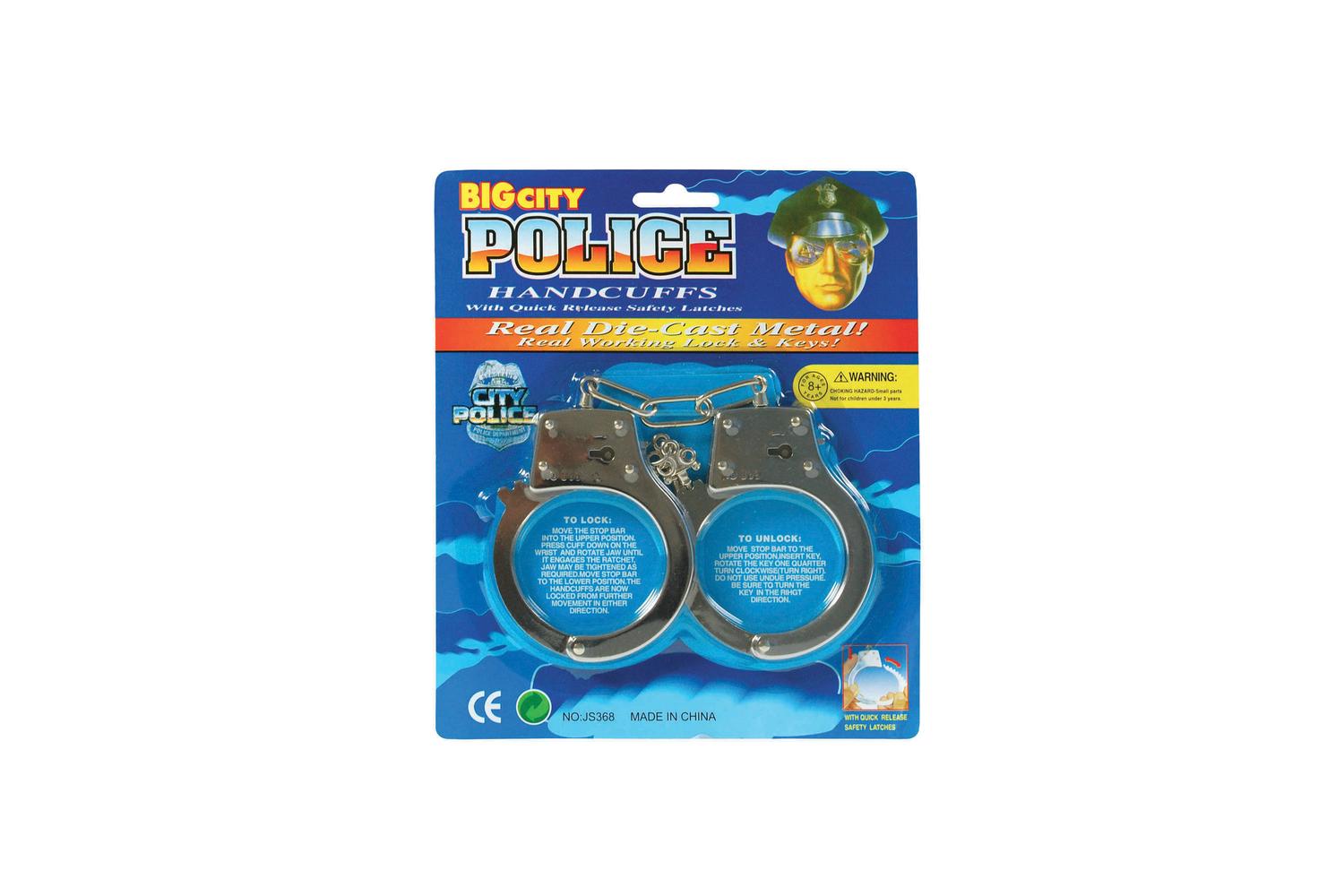 Rubies | Rb-gj095 | Fake Police Handcuffs (blister Carded Metal)