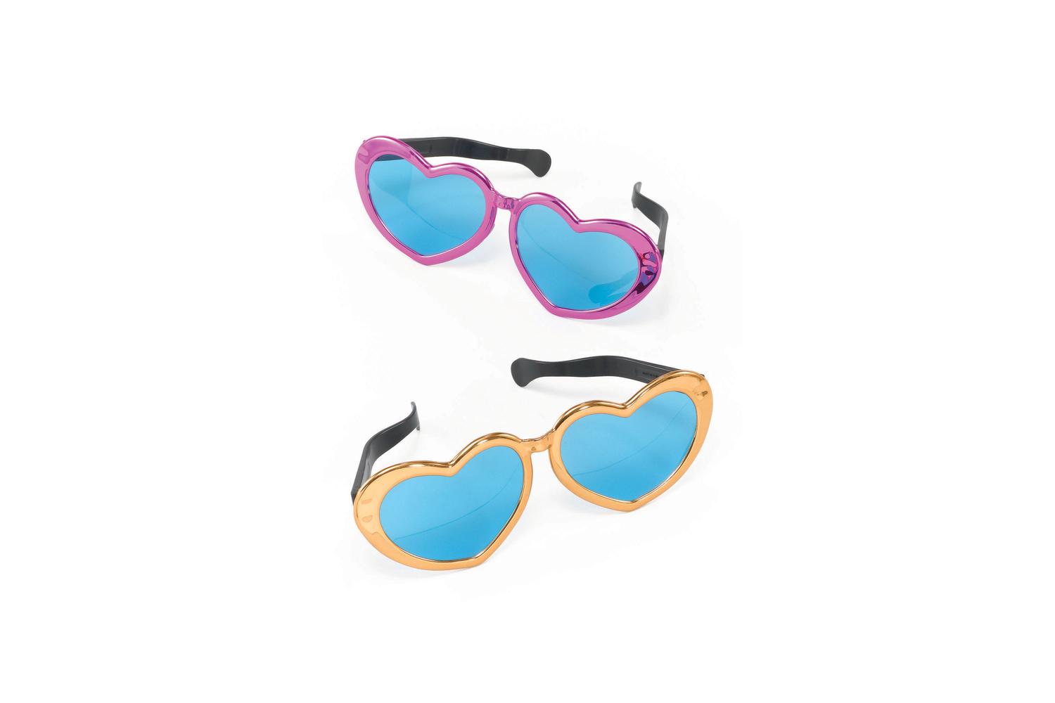Rubies | Rb-gj339b | Jumbo Metallic Heart Sunglasses