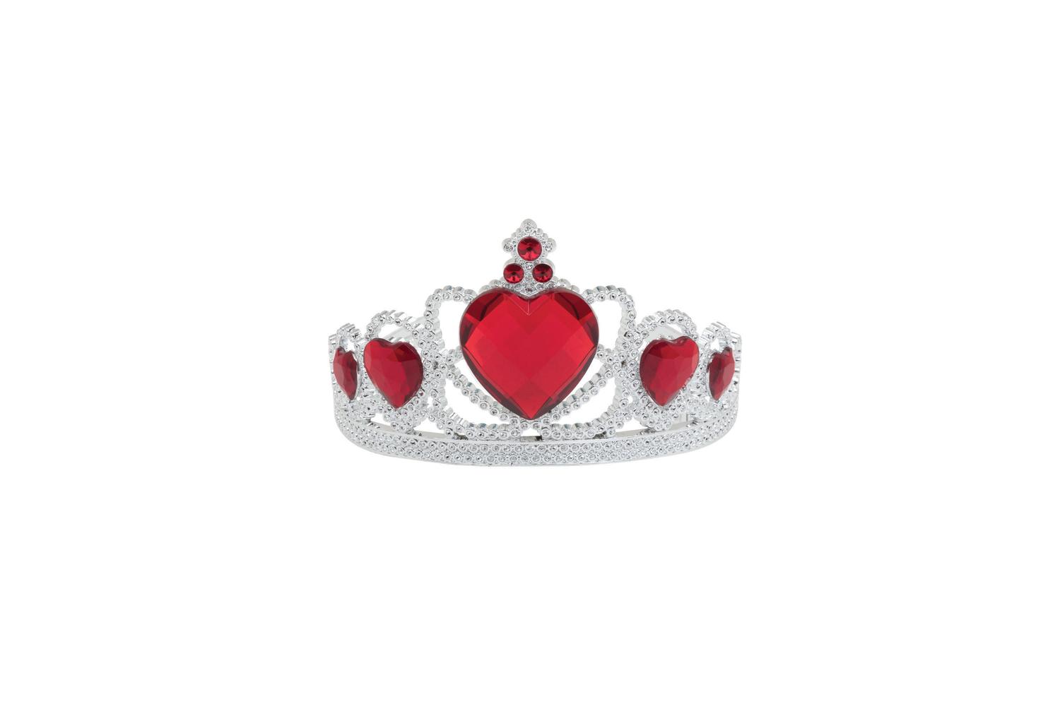 Rubies | Rb-ba880c | Tiara. Silver Plastic + Red Stone