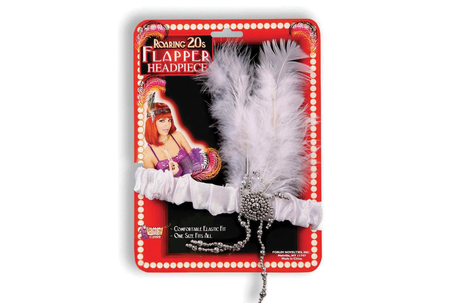 Rubies | Rb-ba888 | Flapper Headband And White Feathers