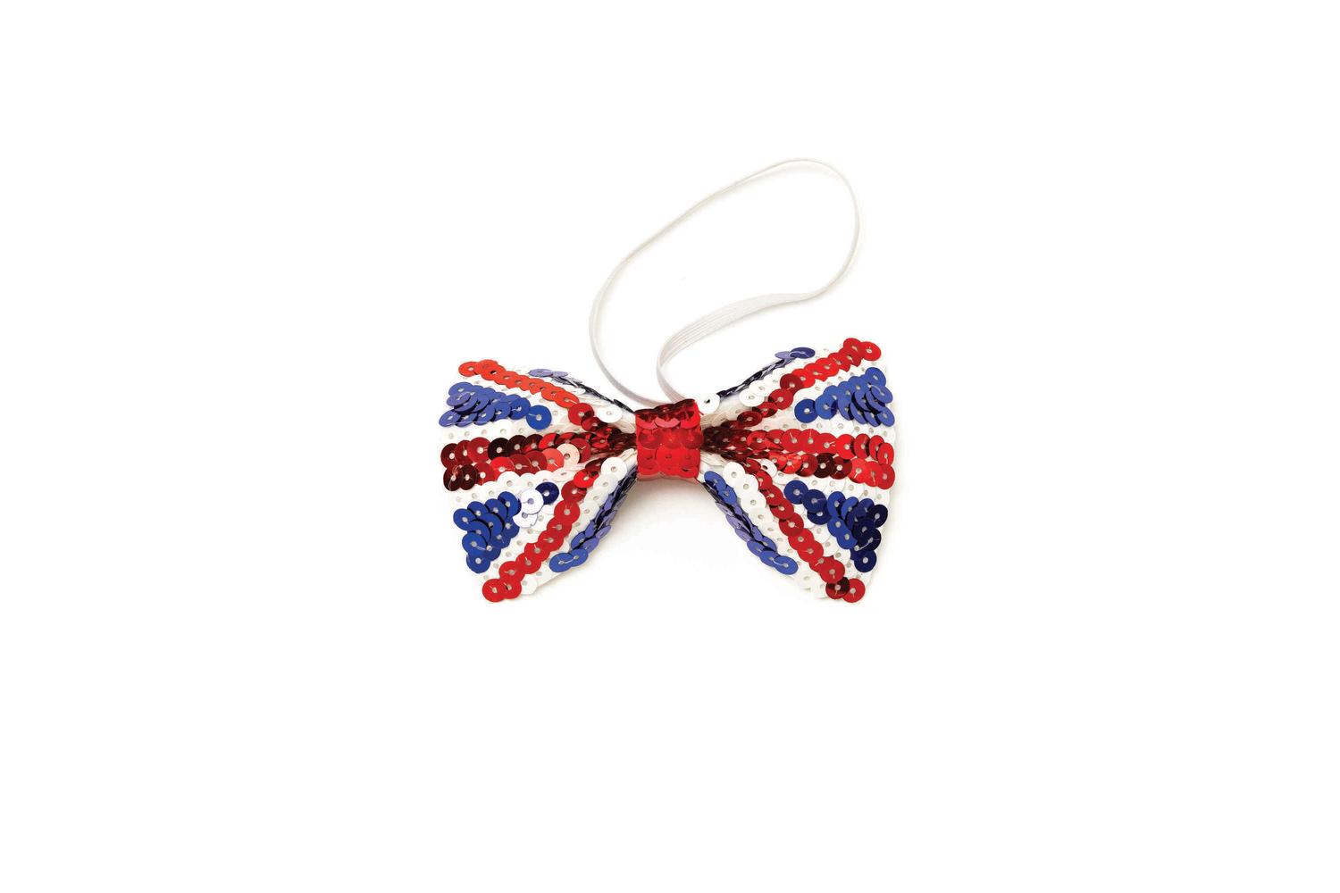 Rubies | Rb-ba908 | Union Jack Sequin Bow Tie