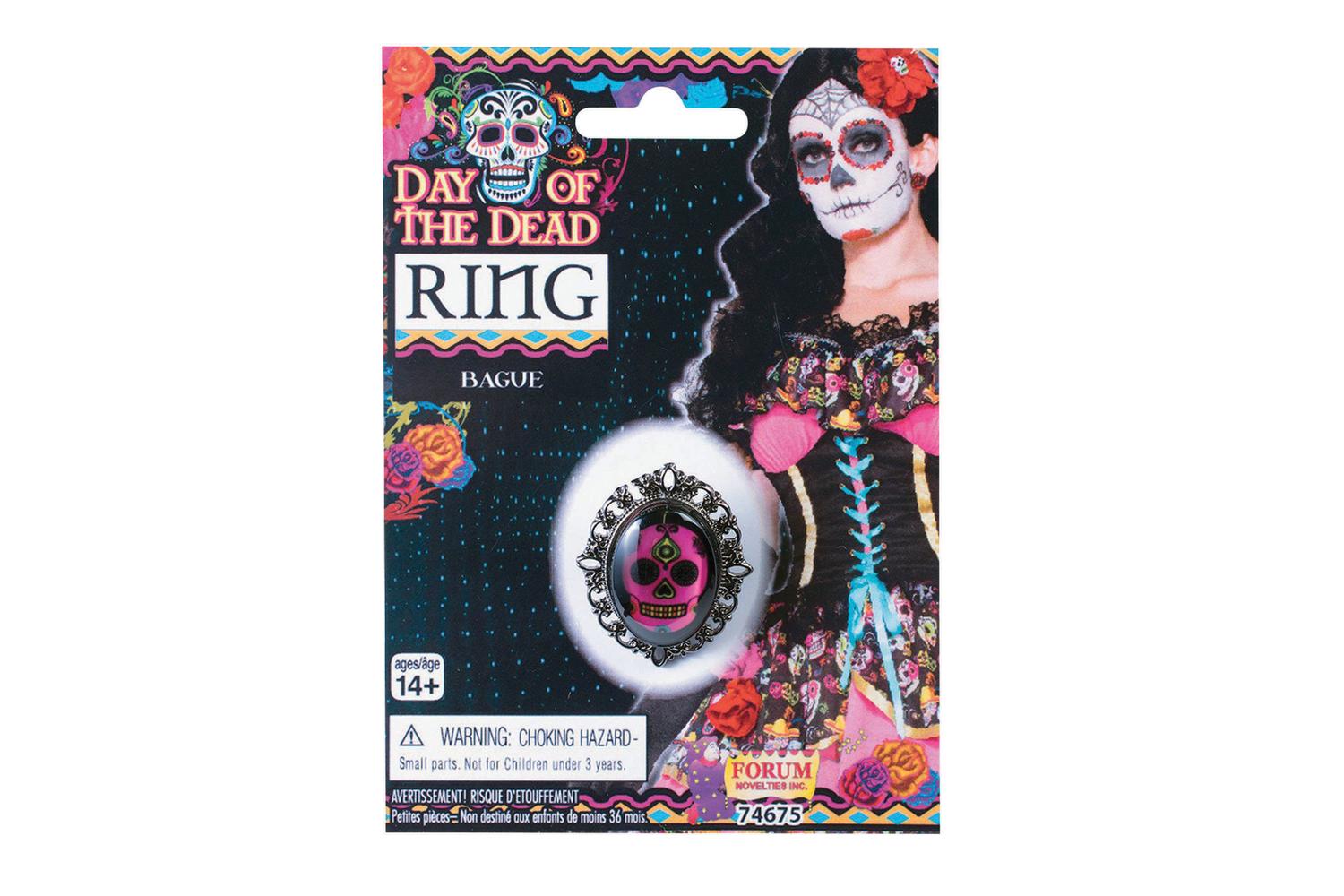 Rubies | Rb-x74675 | Halloween Day Of The Dead Ring Fancy Dress Accessory