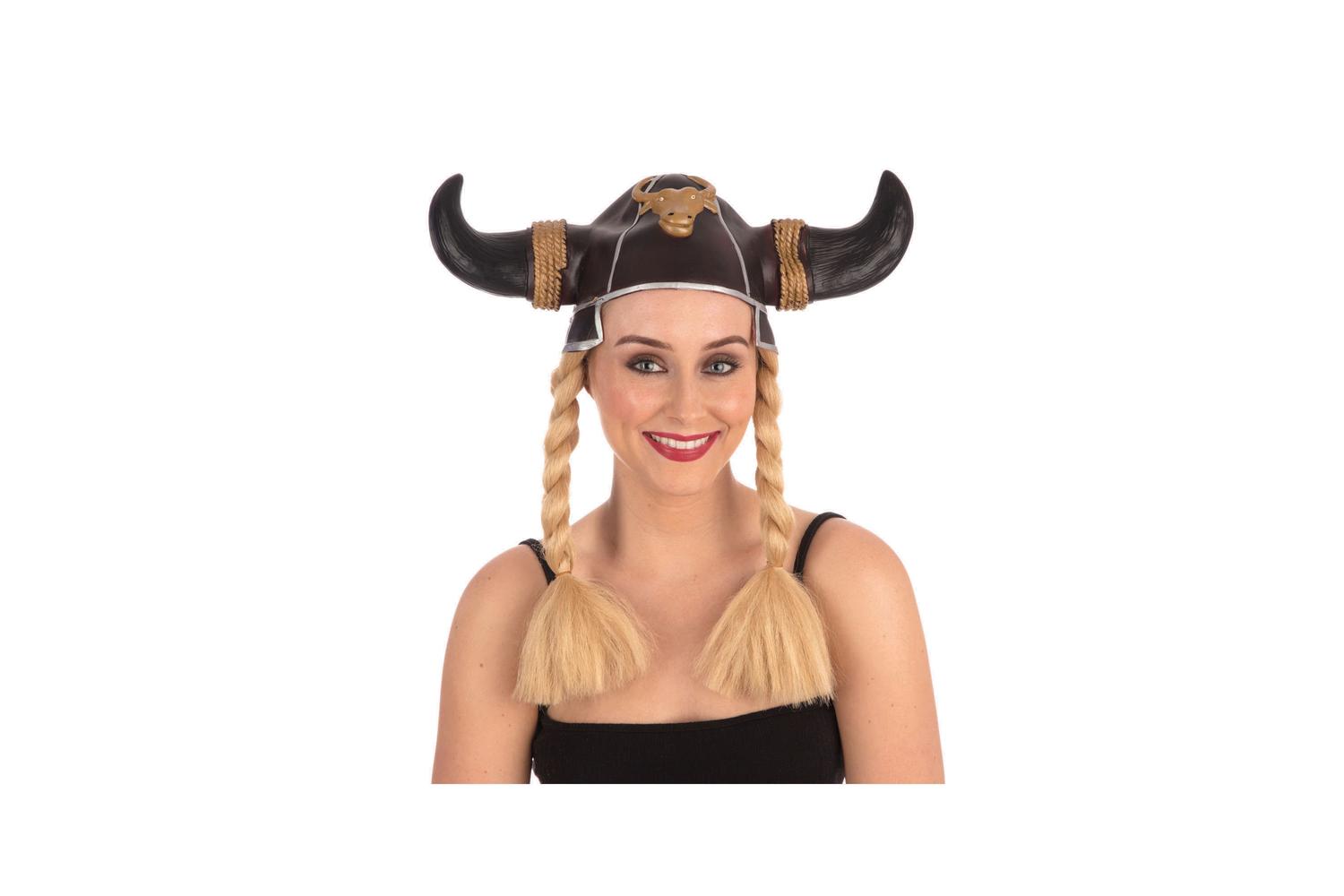 Rubies | Rb-bh210 | Viking Helmet With Blonde Plaits